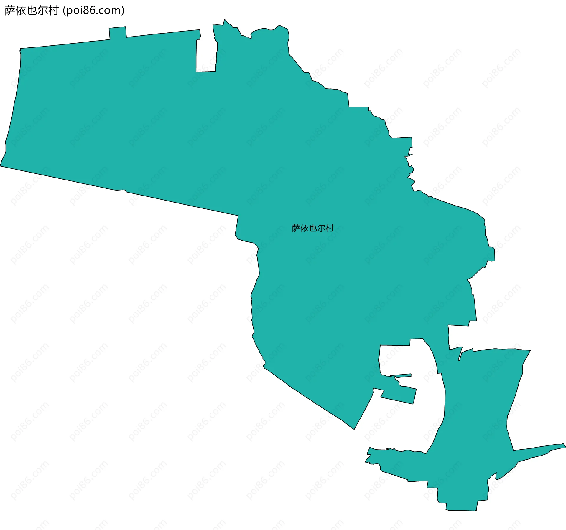 萨依也尔村边界地图