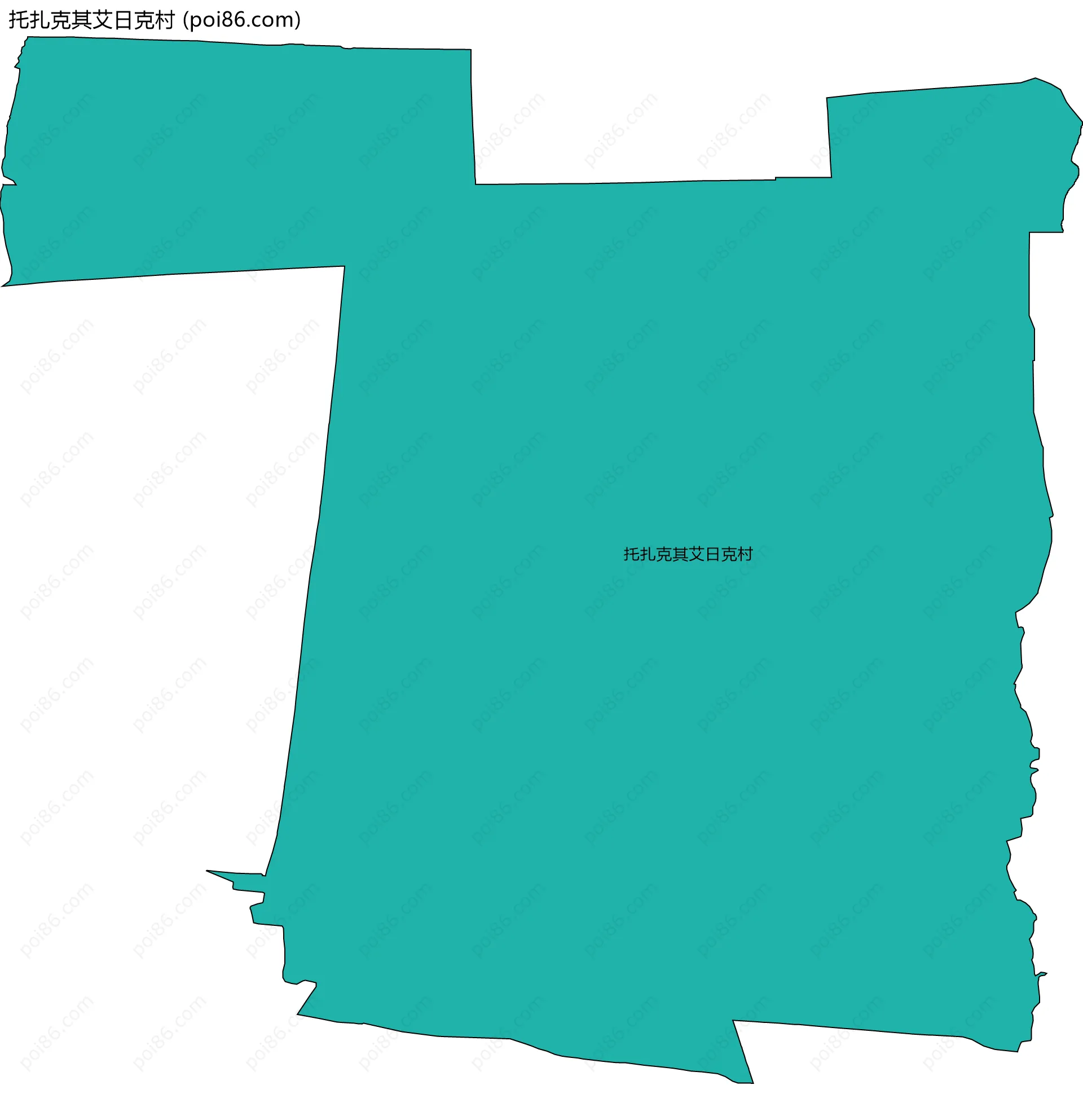 托扎克其艾日克村边界地图