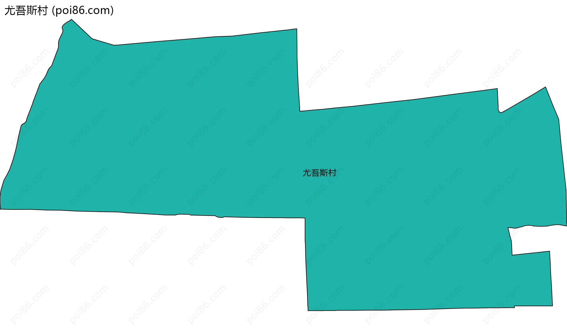 尤吾斯村边界地图