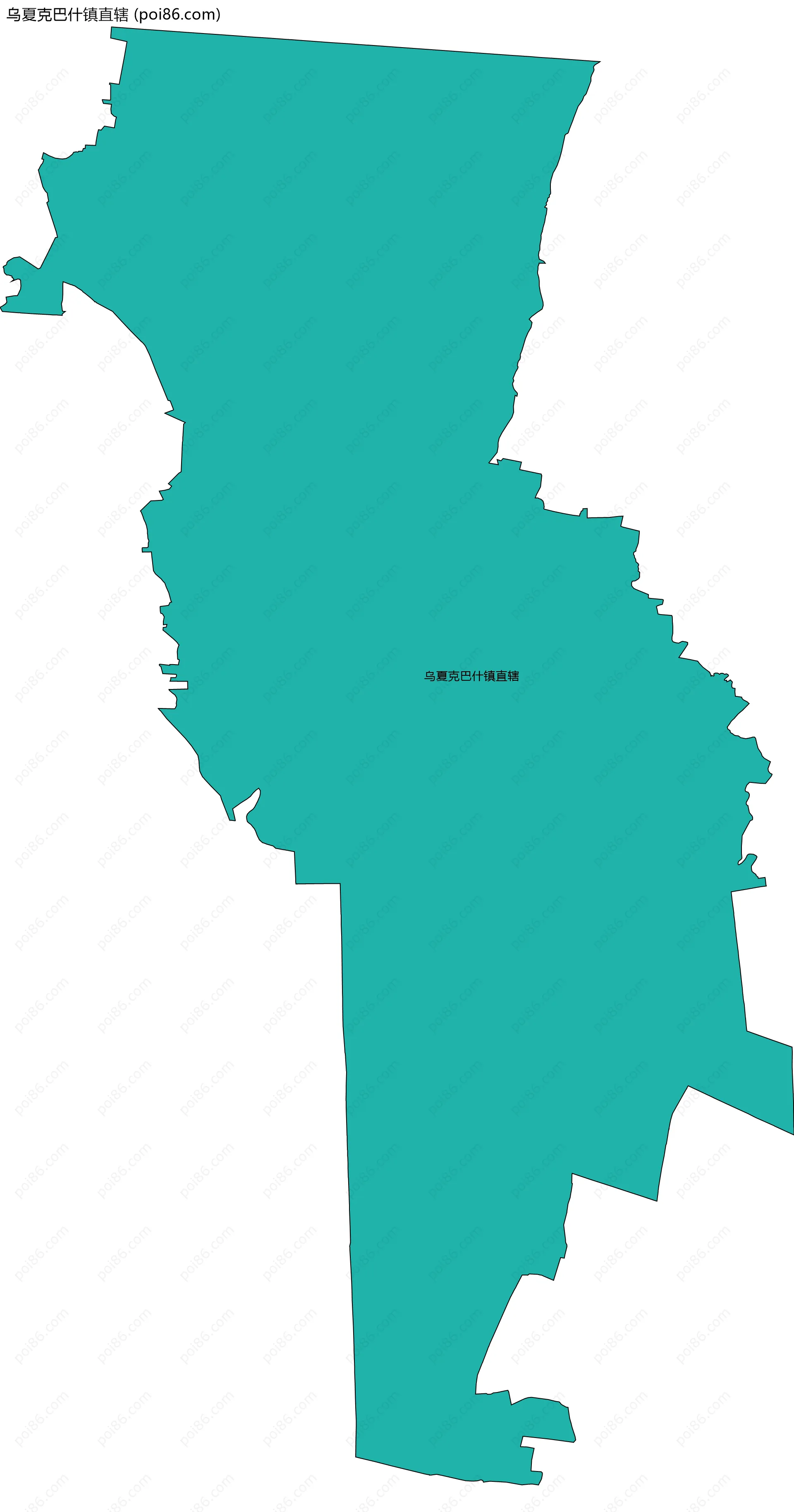 乌夏克巴什镇直辖边界地图