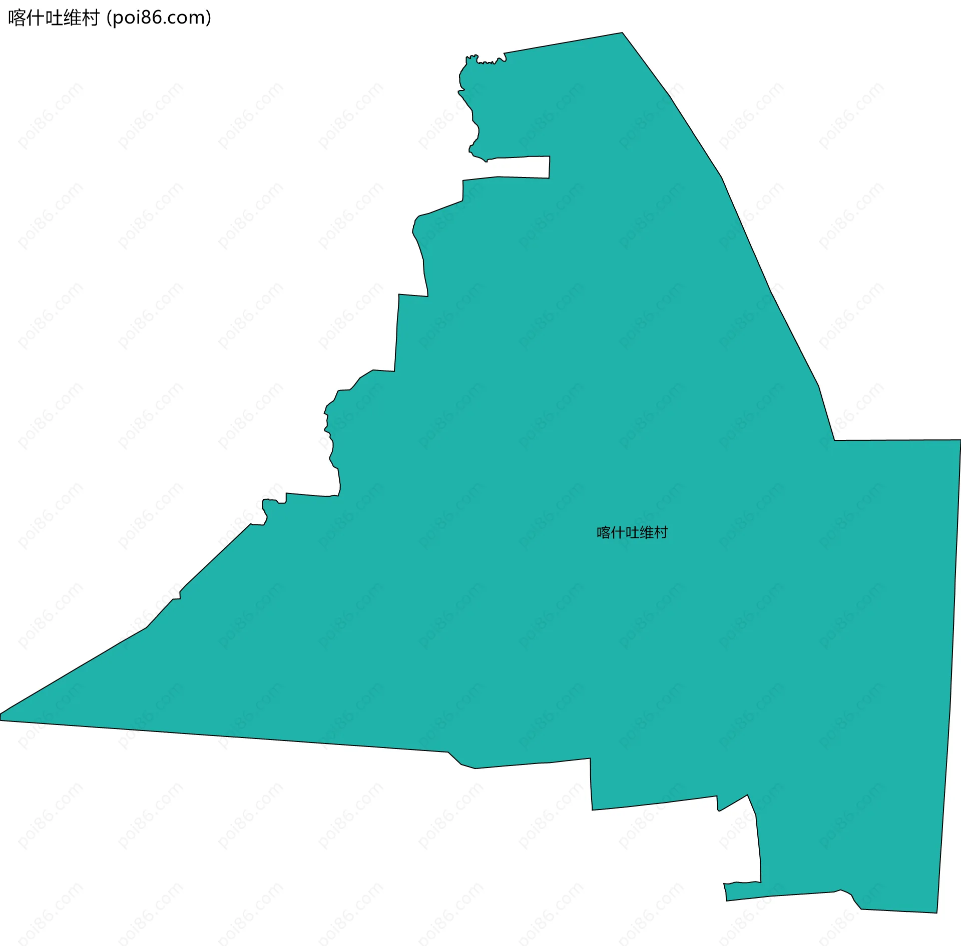喀什吐维村边界地图