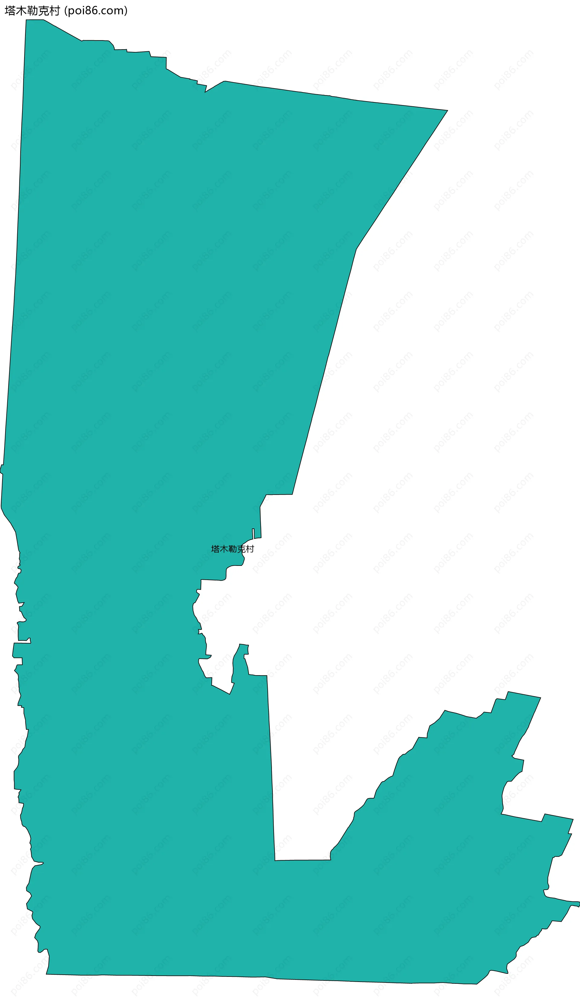 塔木勒克村边界地图