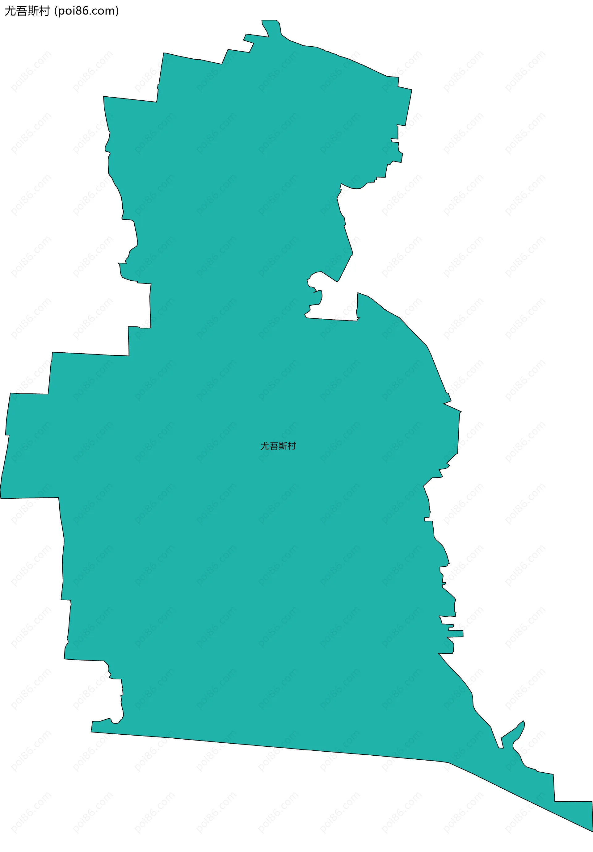 尤吾斯村边界地图