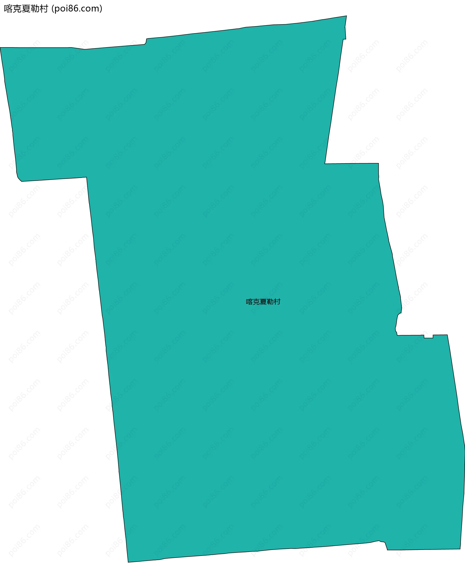 喀克夏勒村边界地图