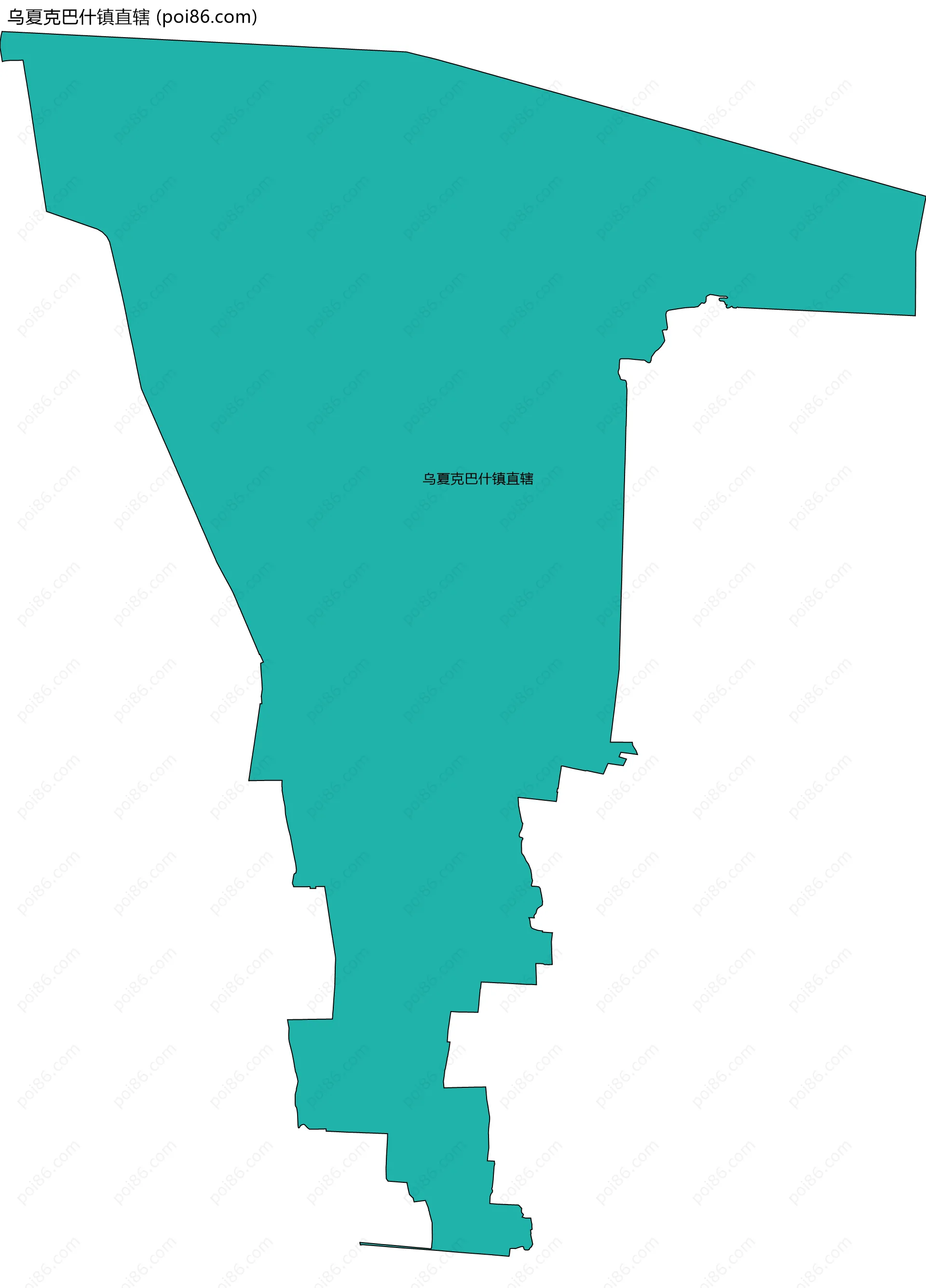 乌夏克巴什镇直辖边界地图