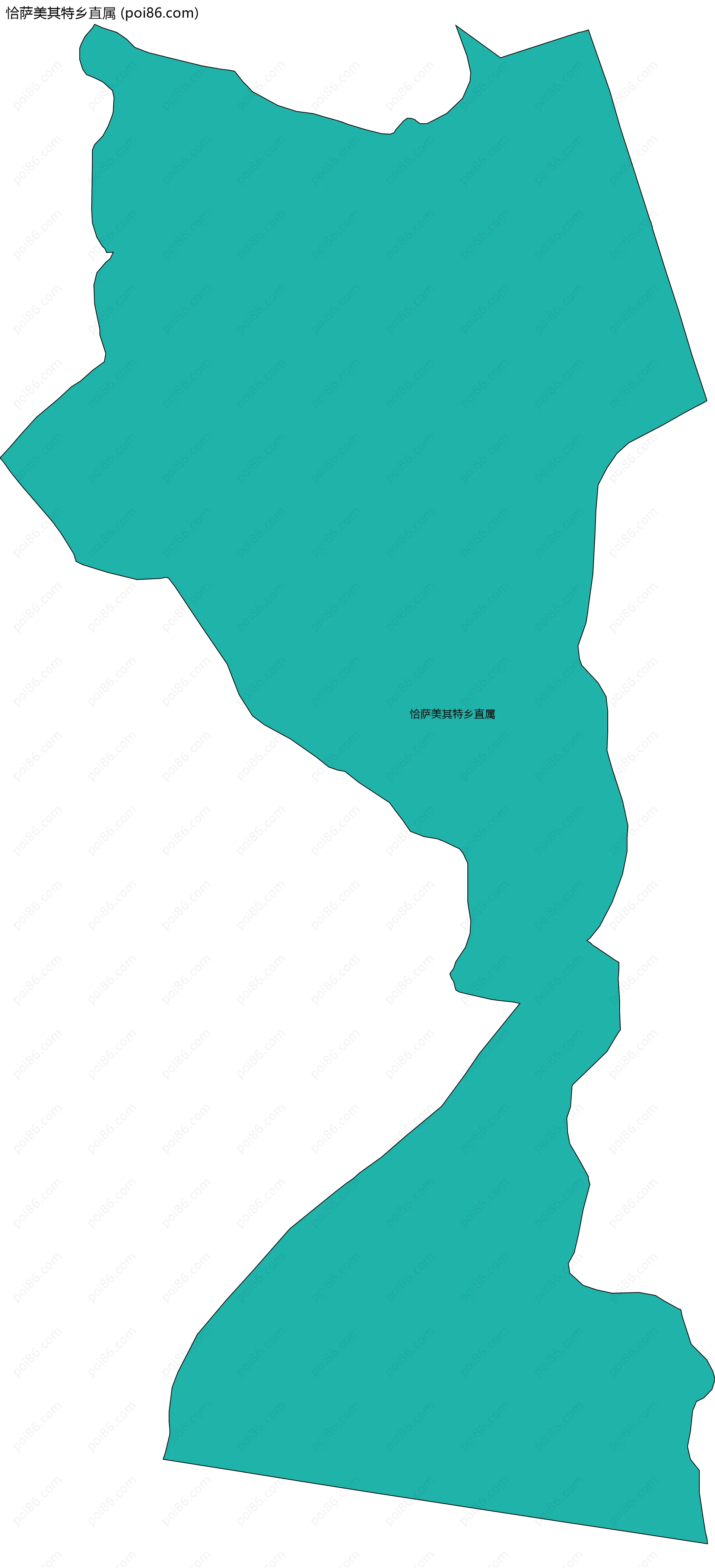 恰萨美其特乡直属边界地图