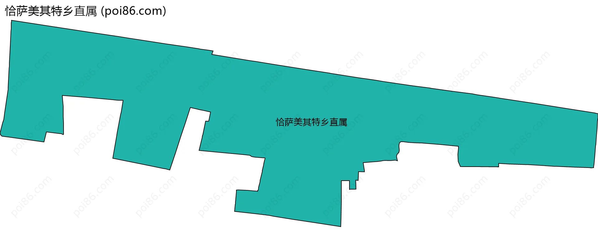 恰萨美其特乡直属边界地图