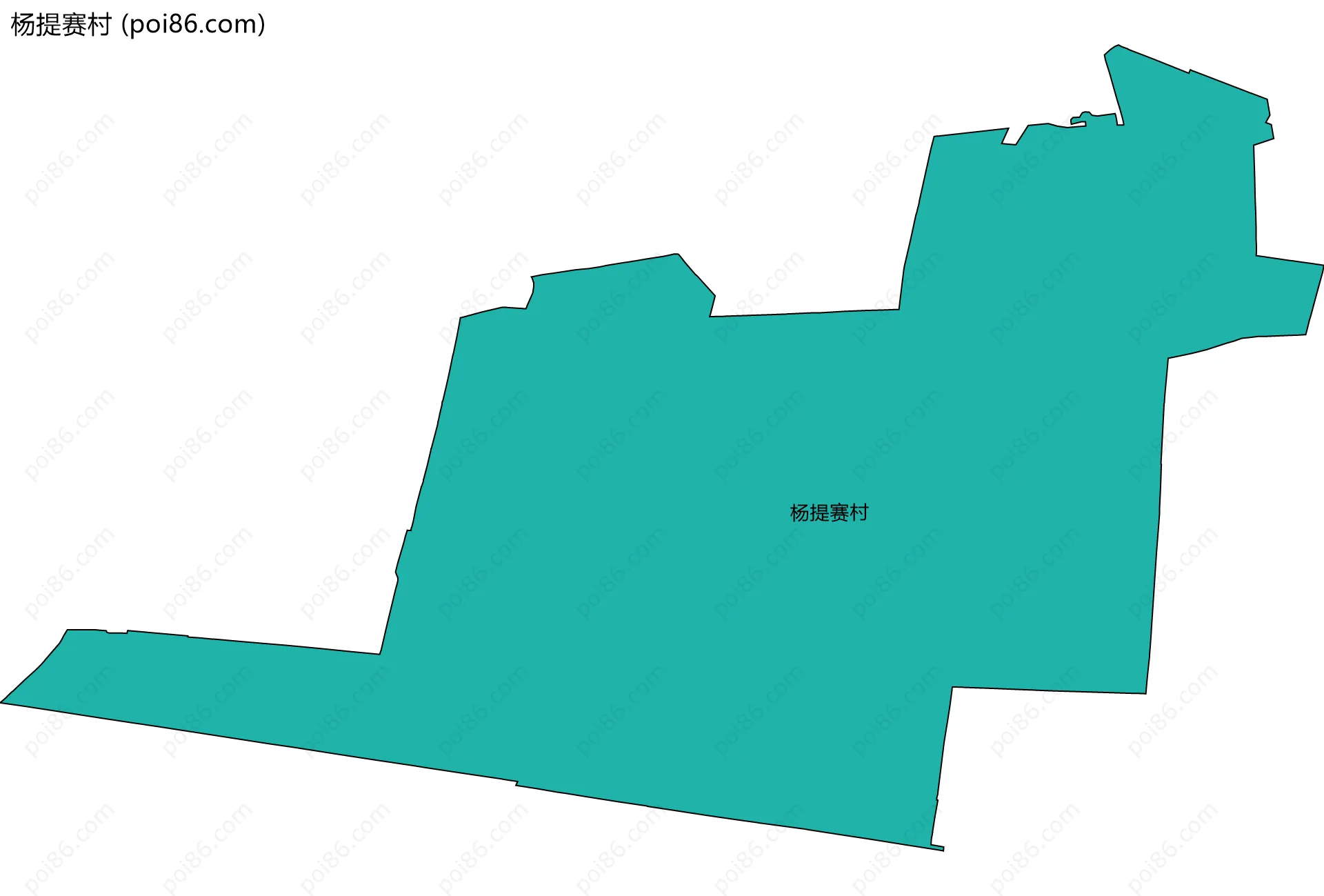 杨提赛村边界地图