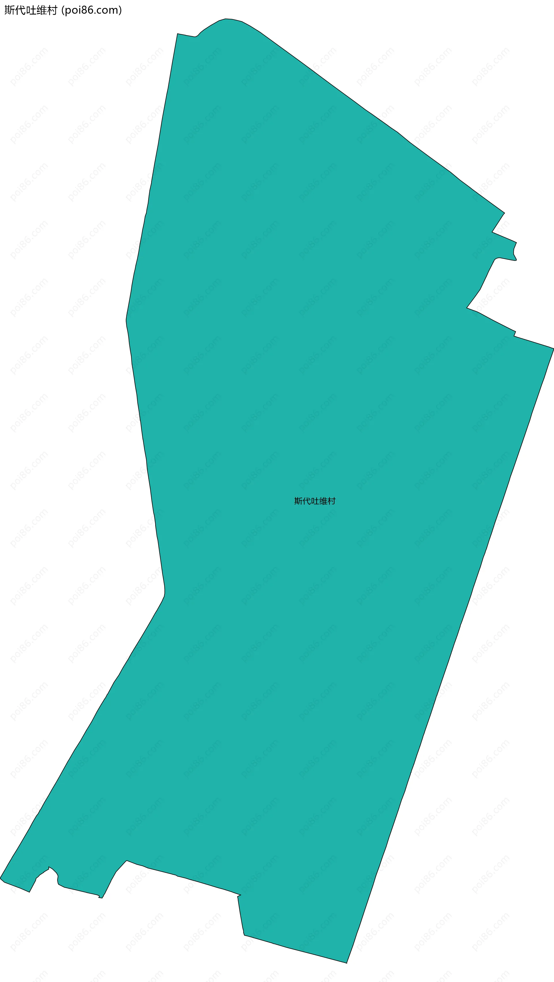 斯代吐维村边界地图