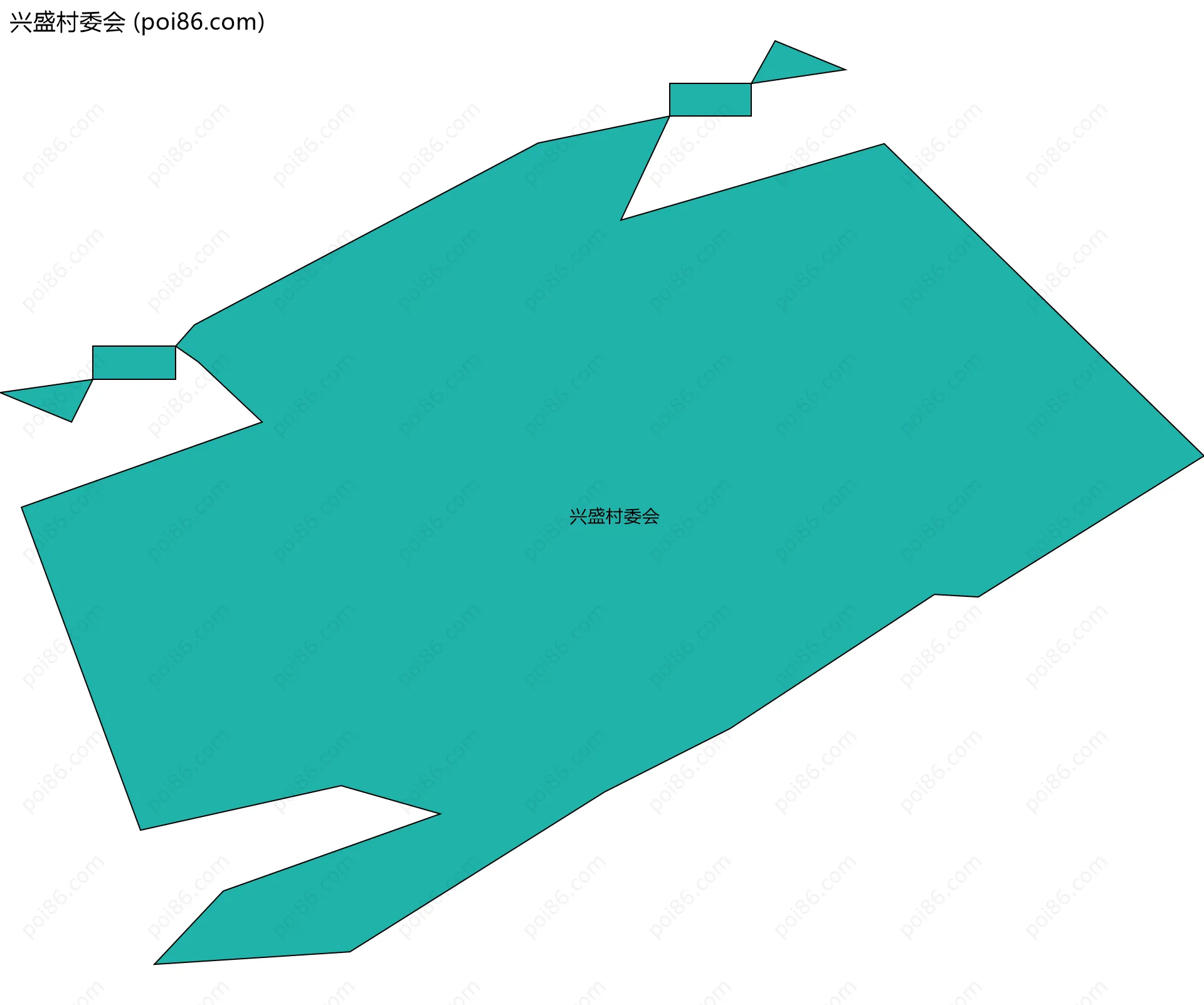 兴盛村委会边界地图