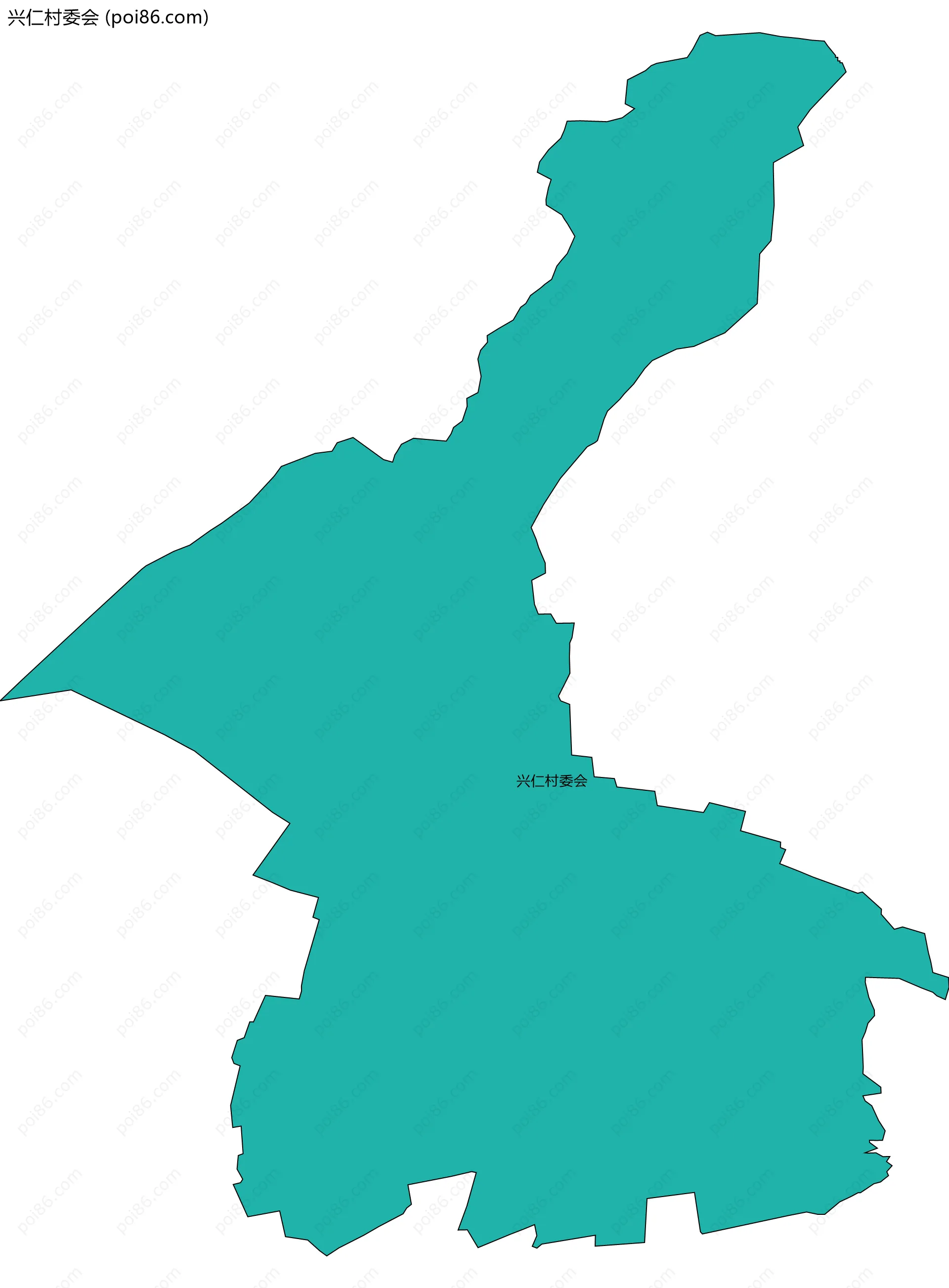 兴仁村委会边界地图