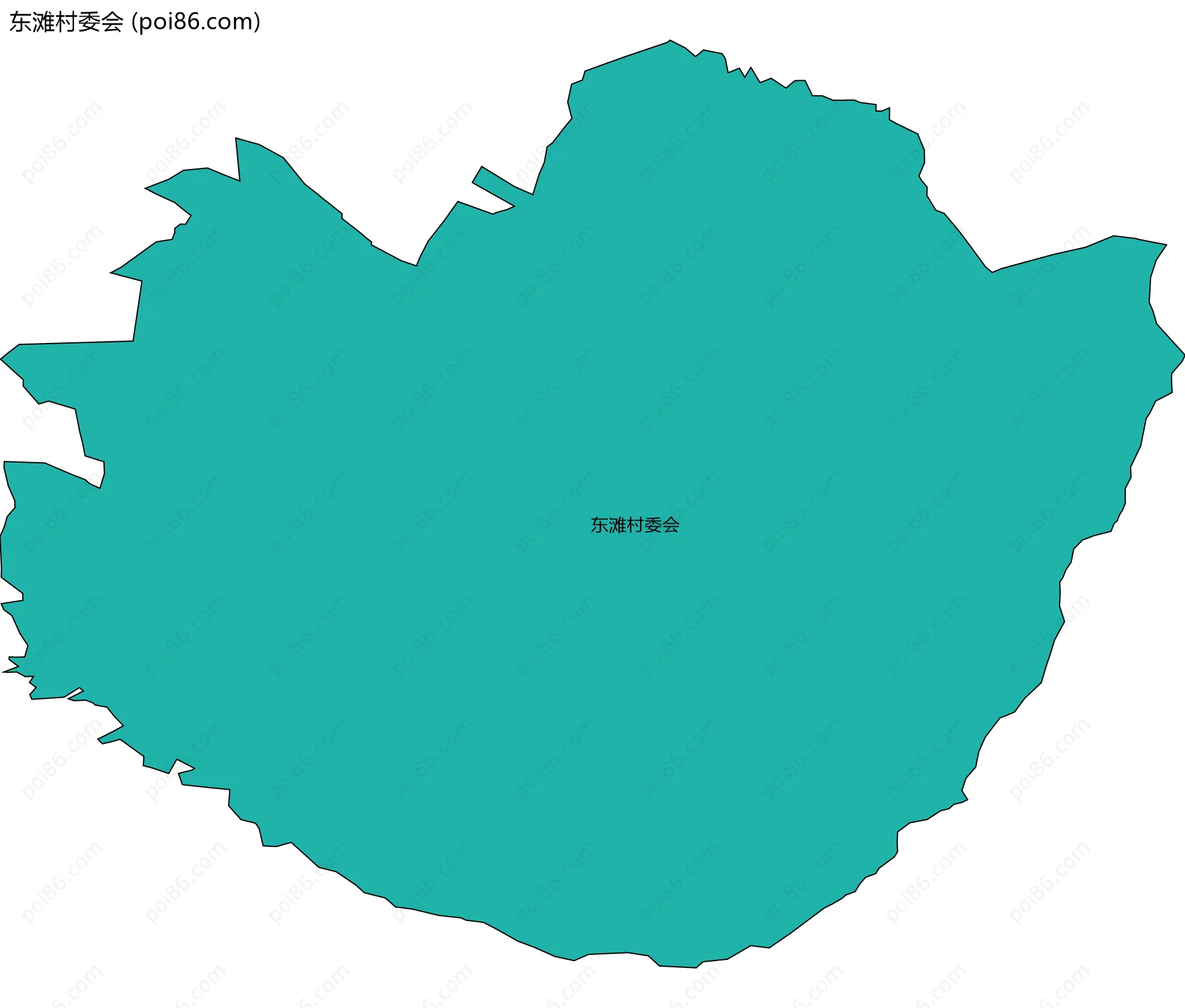 东滩村委会边界地图