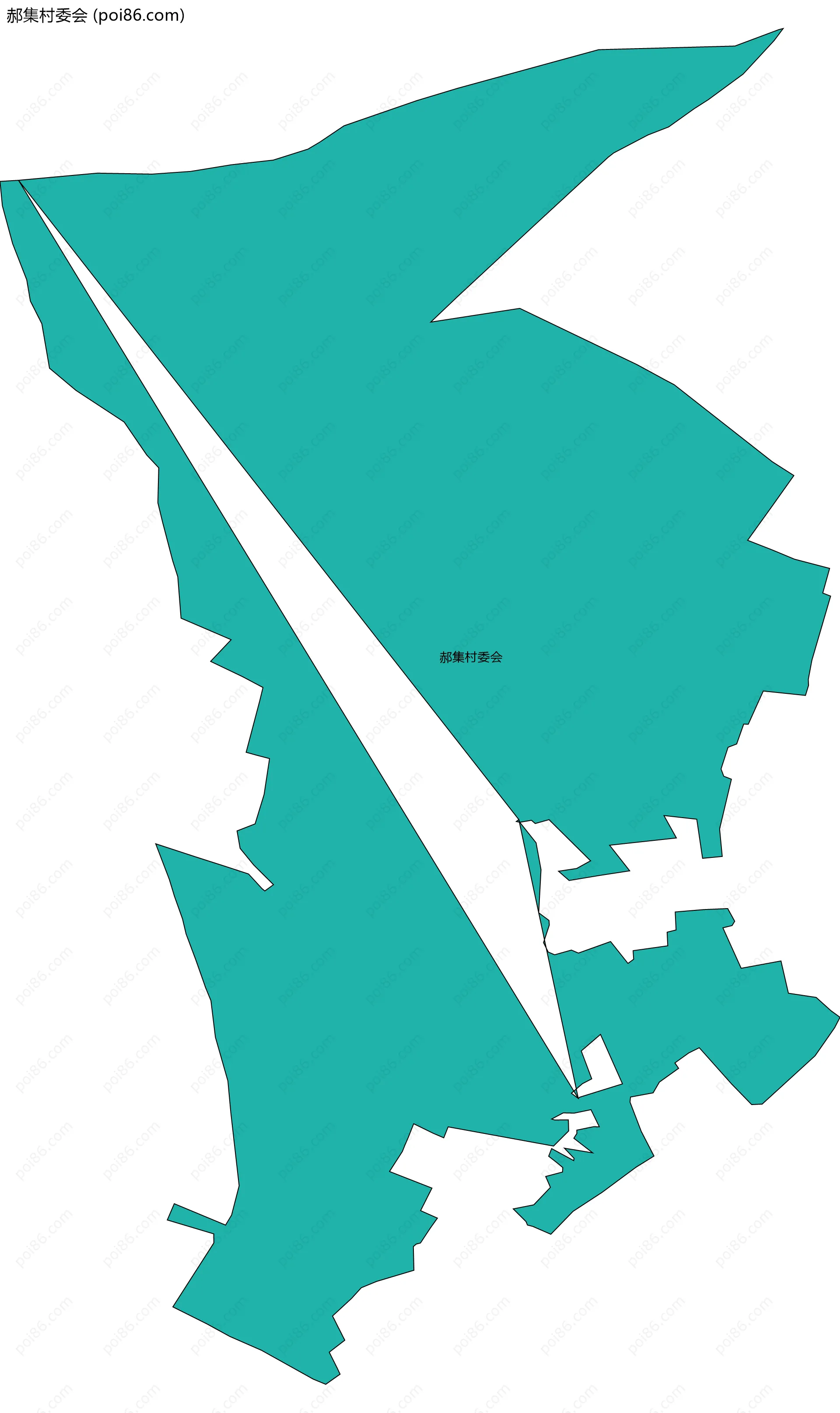 郝集村委会边界地图