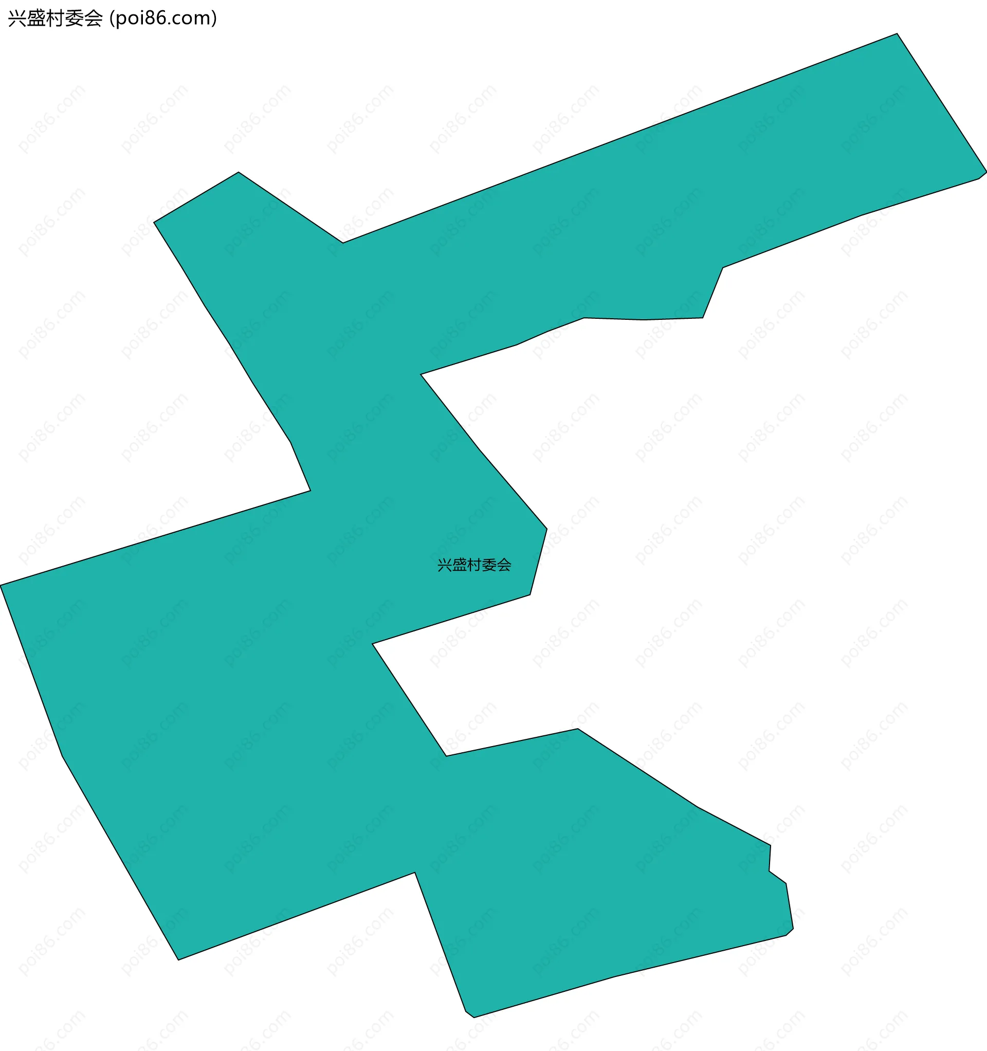 兴盛村委会边界地图