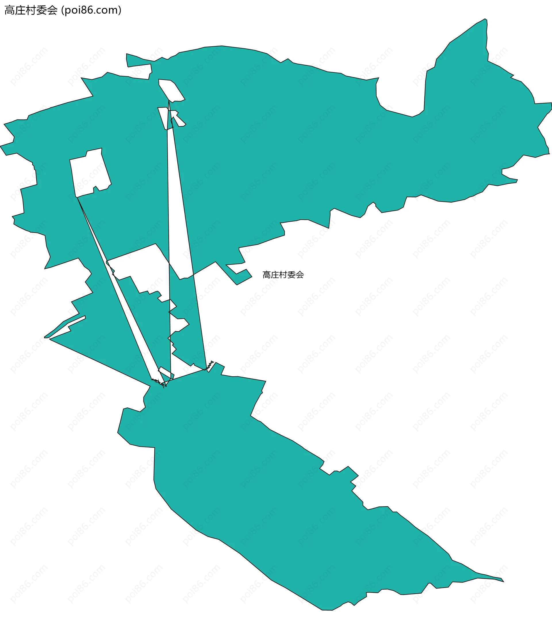 高庄村委会边界地图