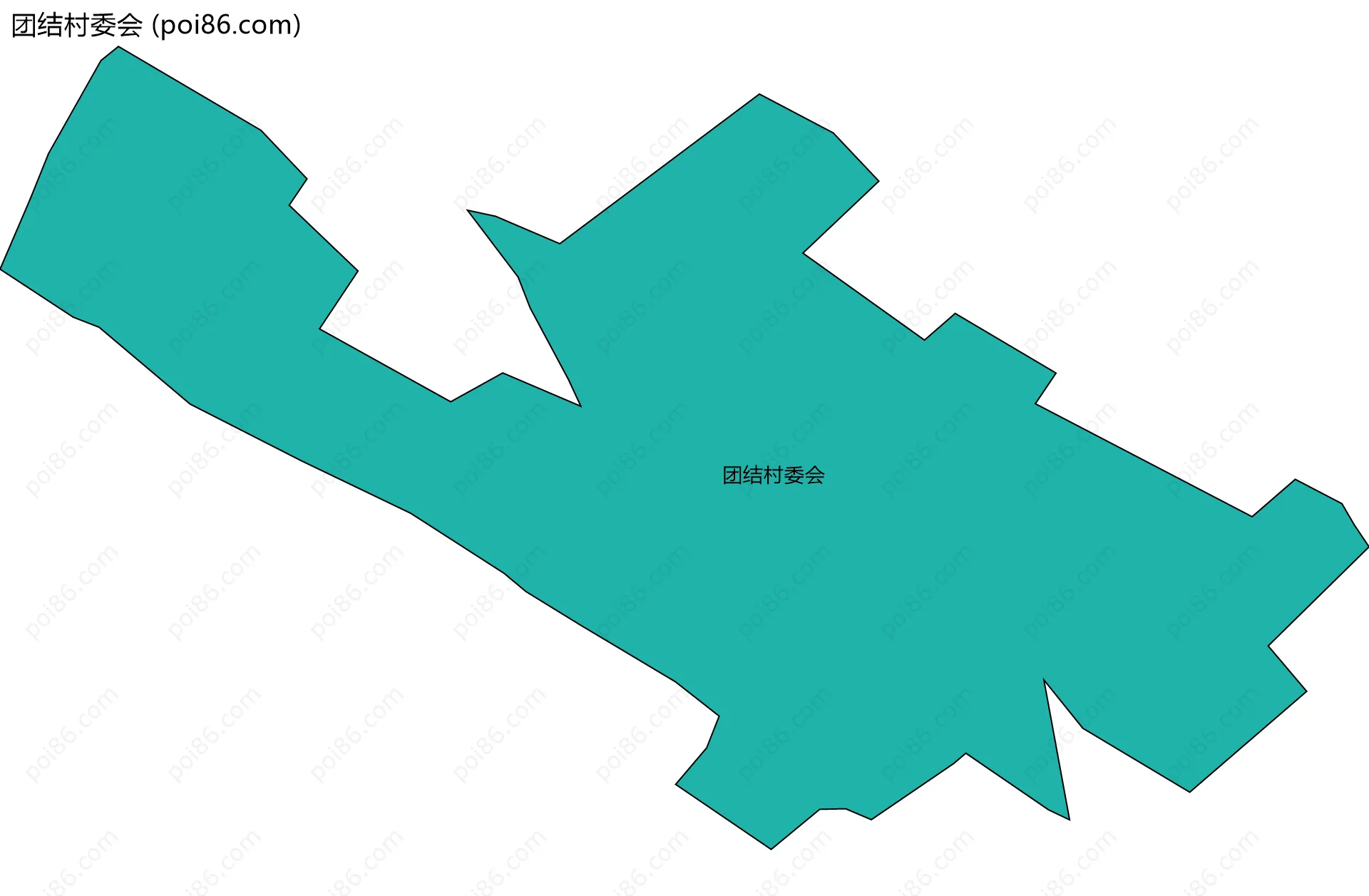 团结村委会边界地图