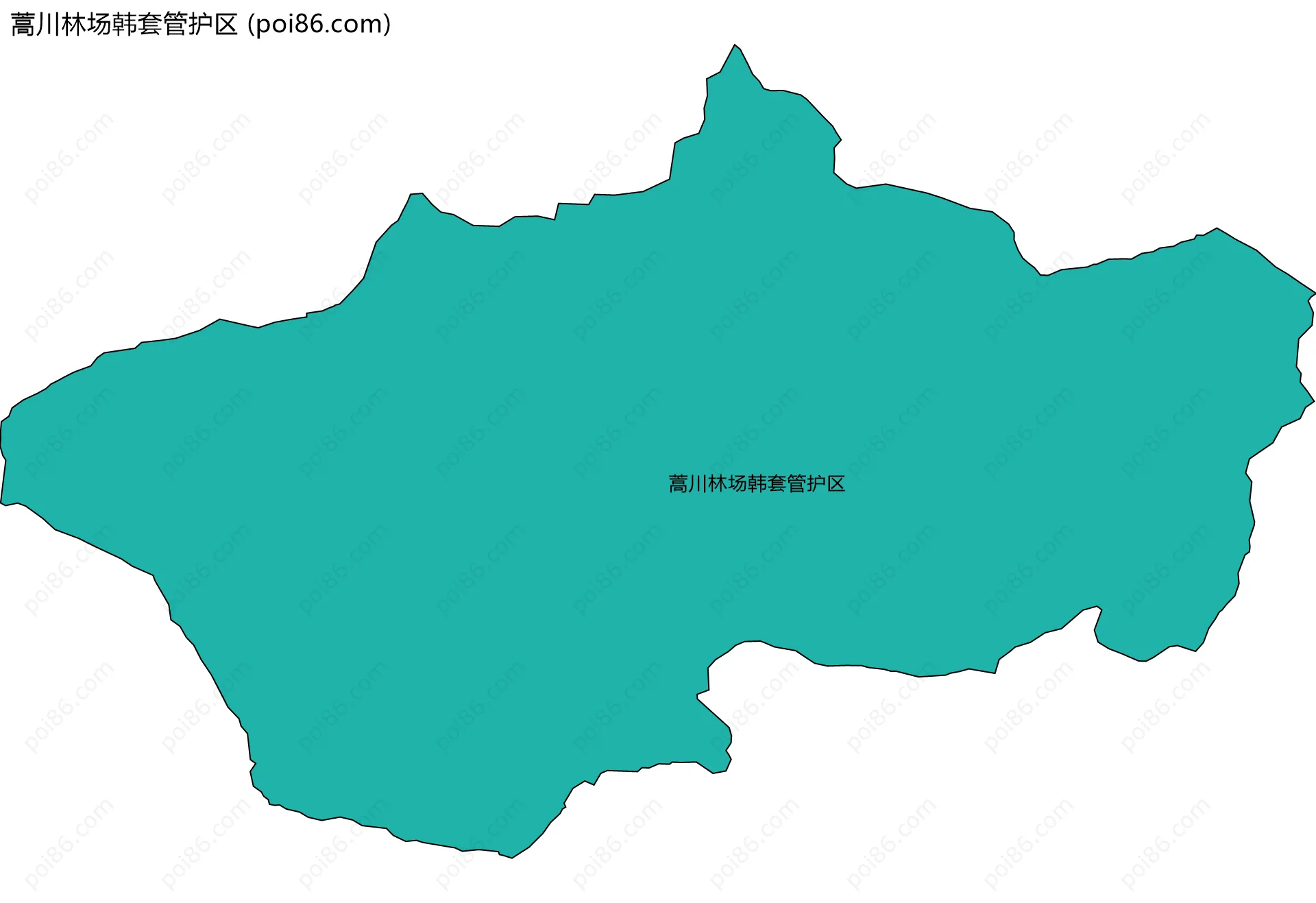 蒿川林场韩套管护区边界地图