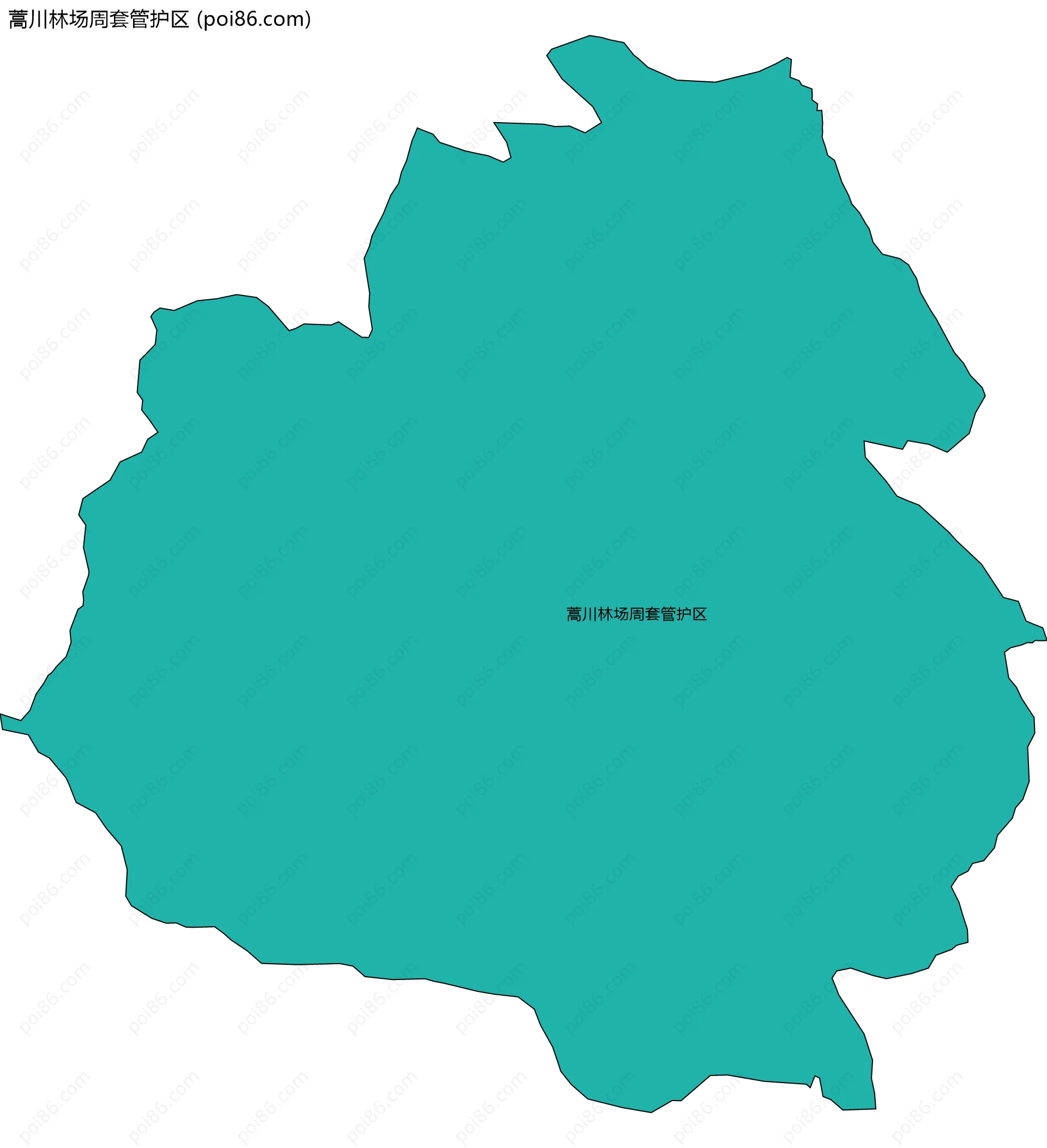 蒿川林场周套管护区边界地图