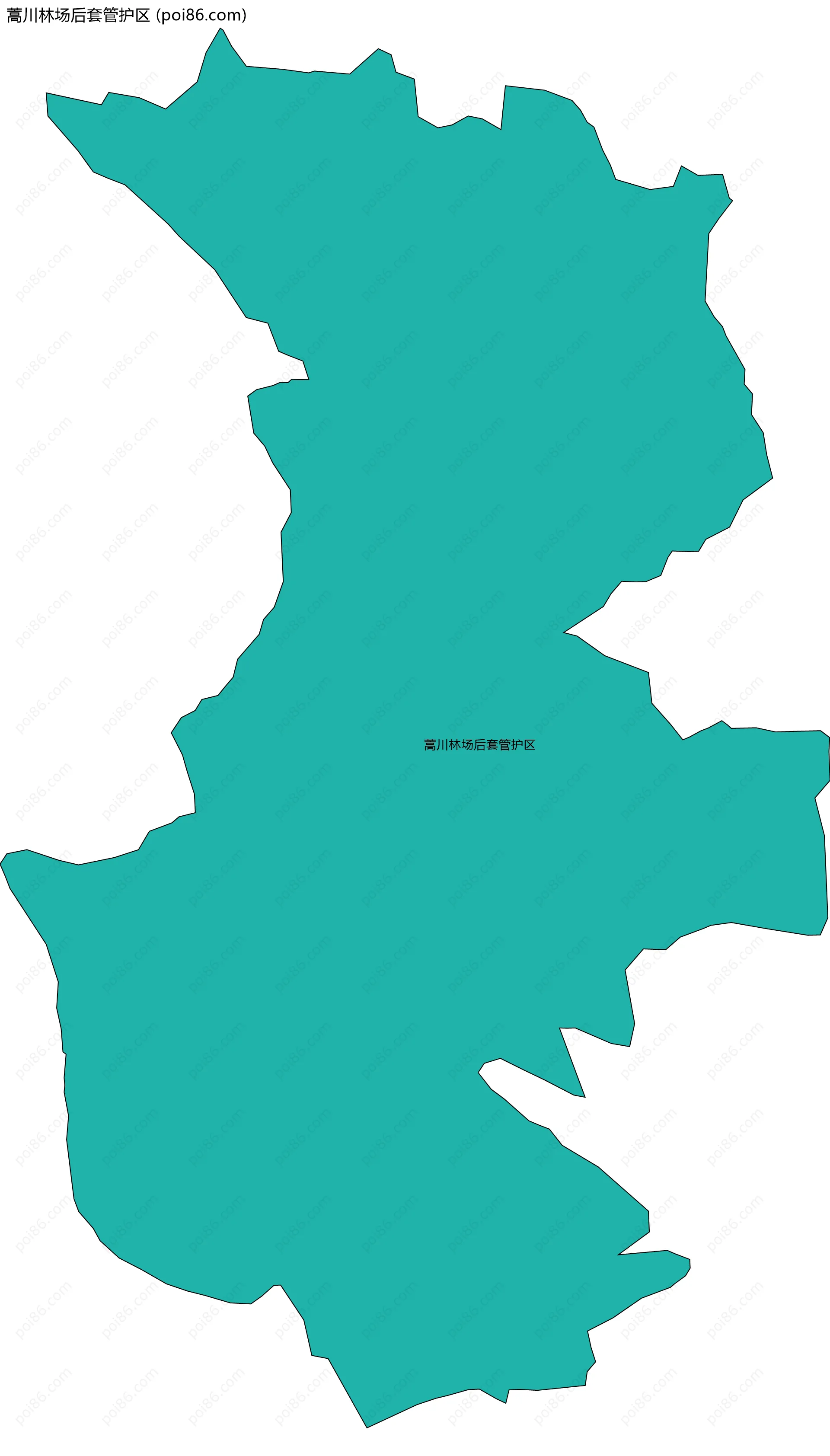 蒿川林场后套管护区边界地图