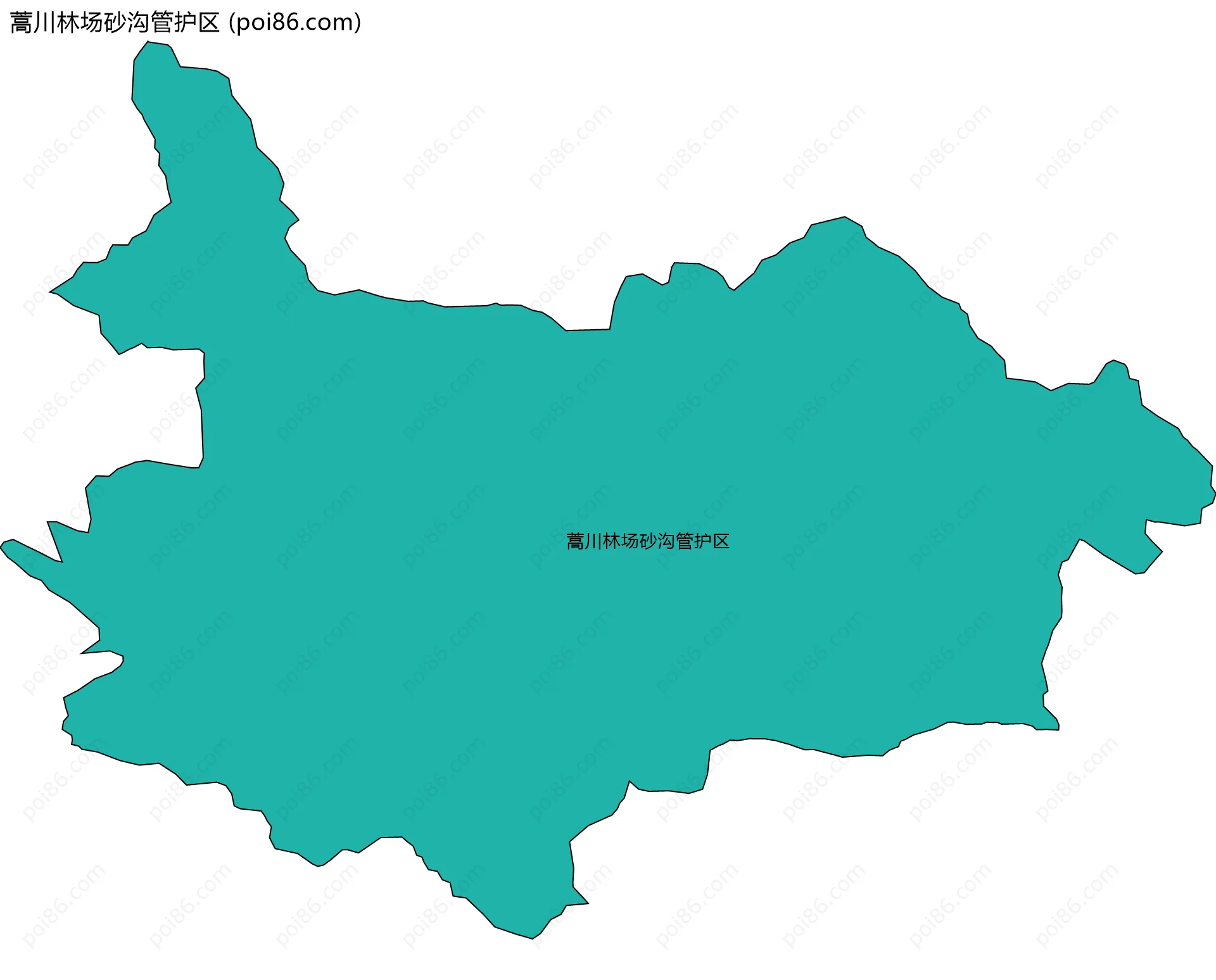 蒿川林场砂沟管护区边界地图