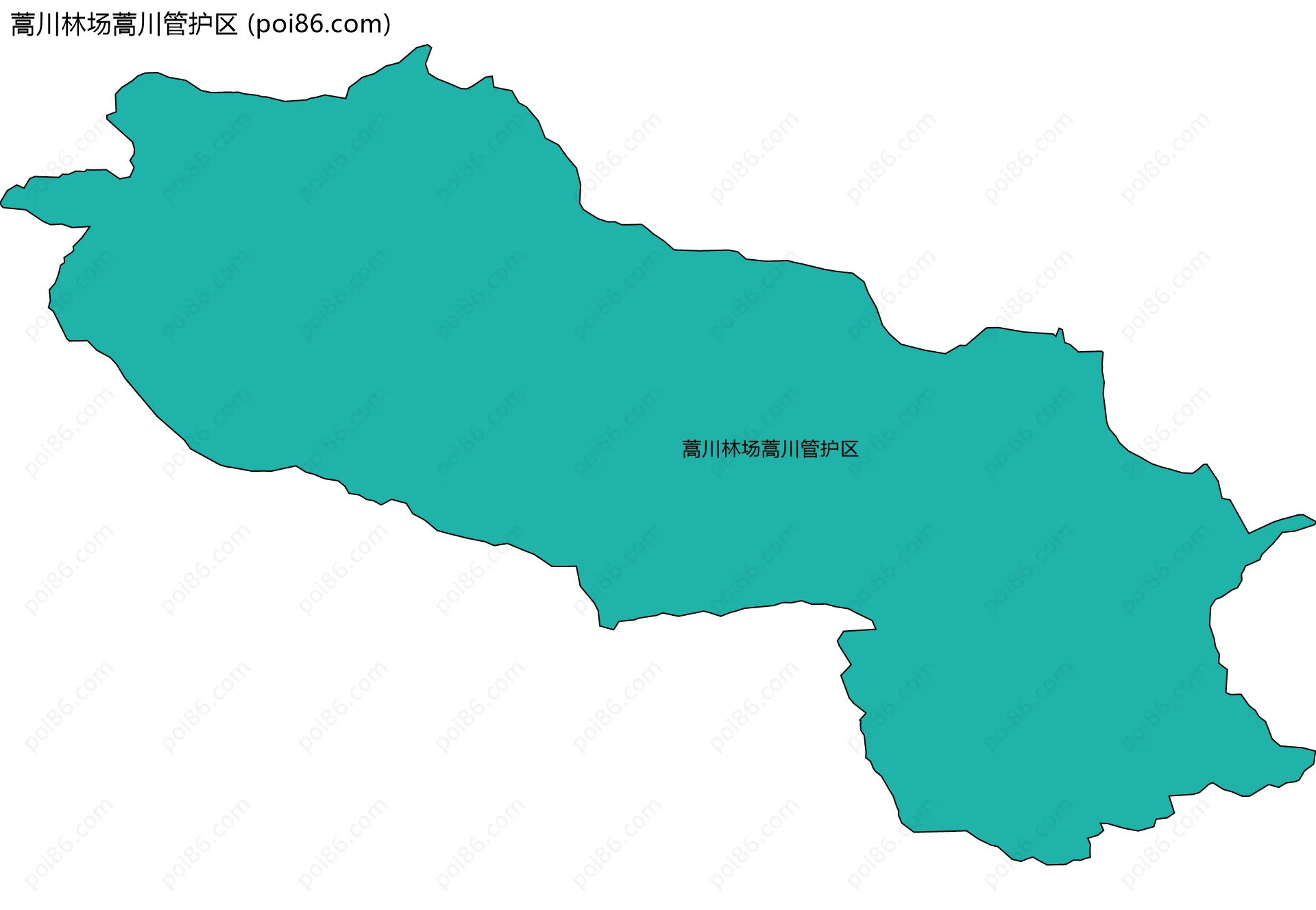 蒿川林场蒿川管护区边界地图