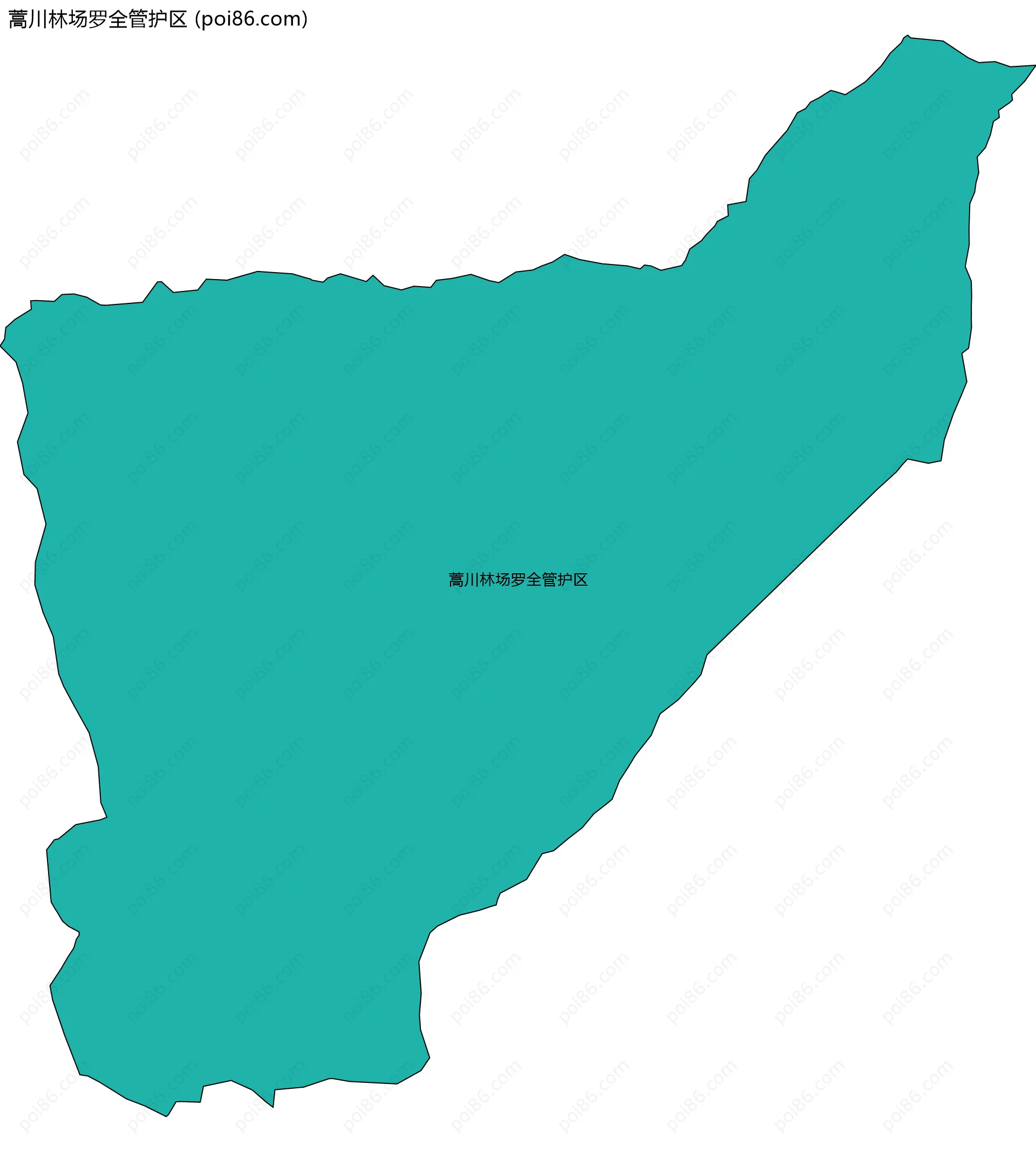 蒿川林场罗全管护区边界地图