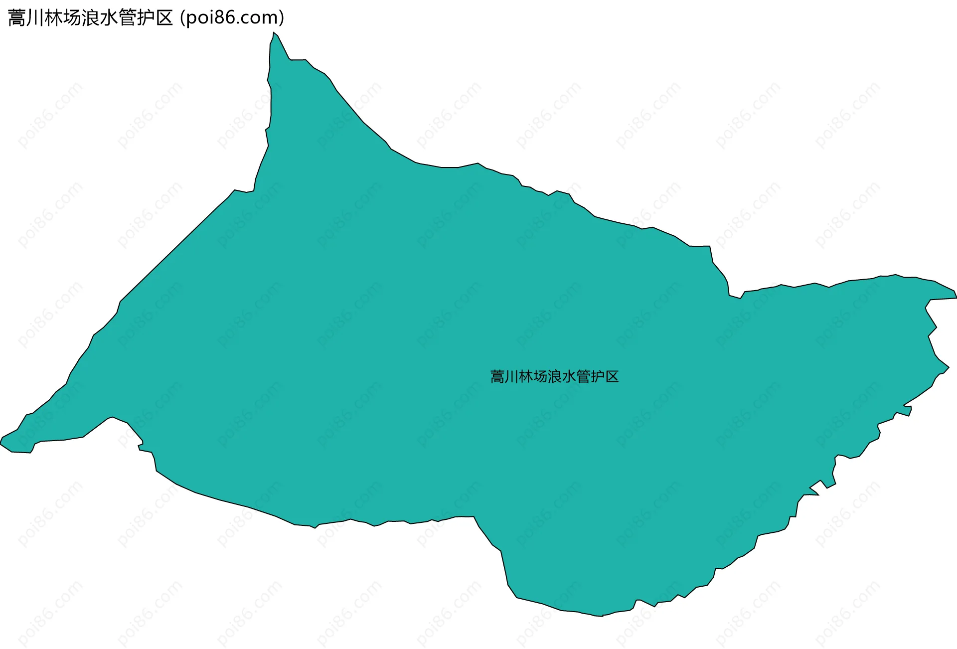 蒿川林场浪水管护区边界地图