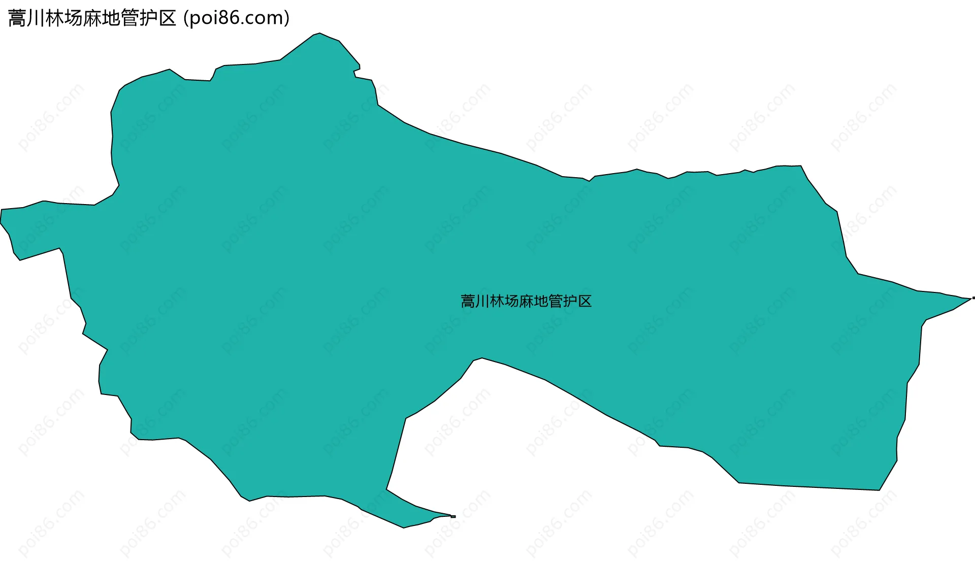 蒿川林场麻地管护区边界地图