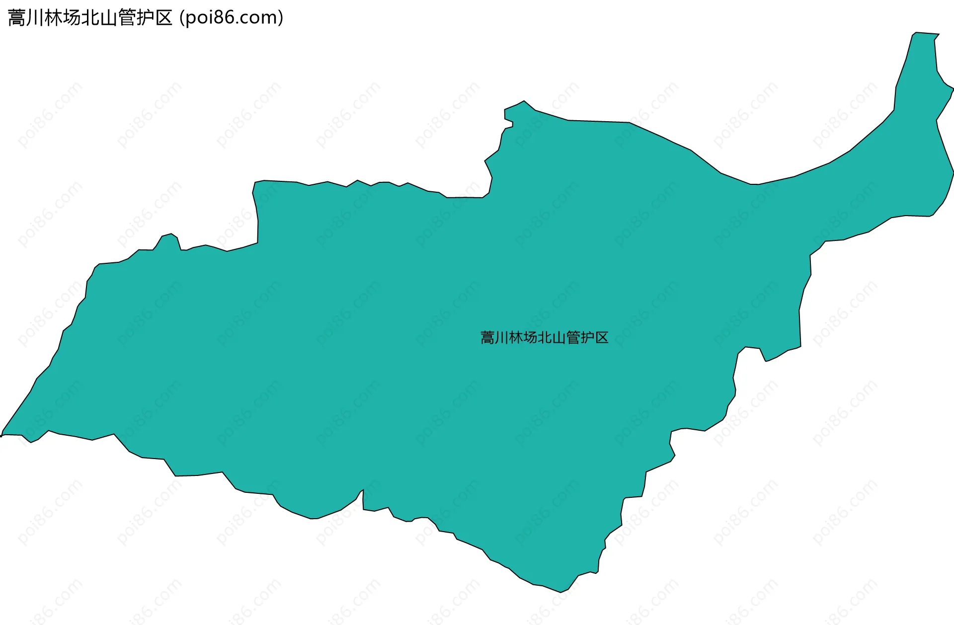 蒿川林场北山管护区边界地图