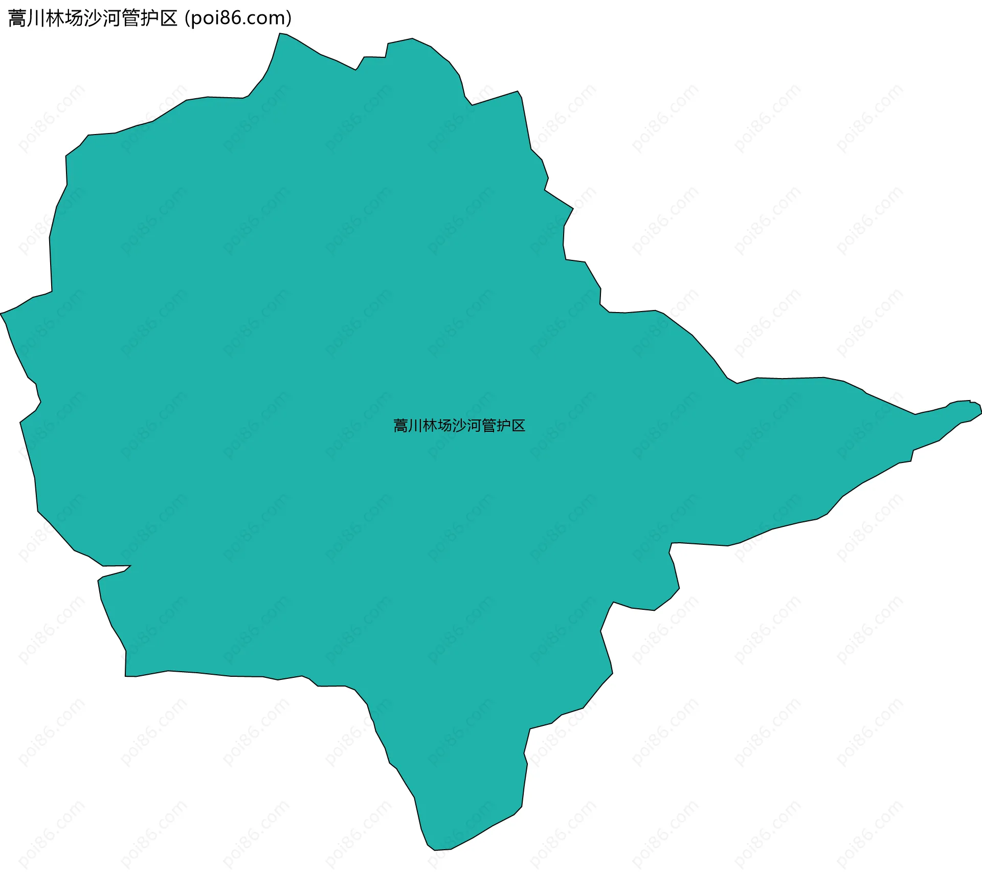 蒿川林场沙河管护区边界地图