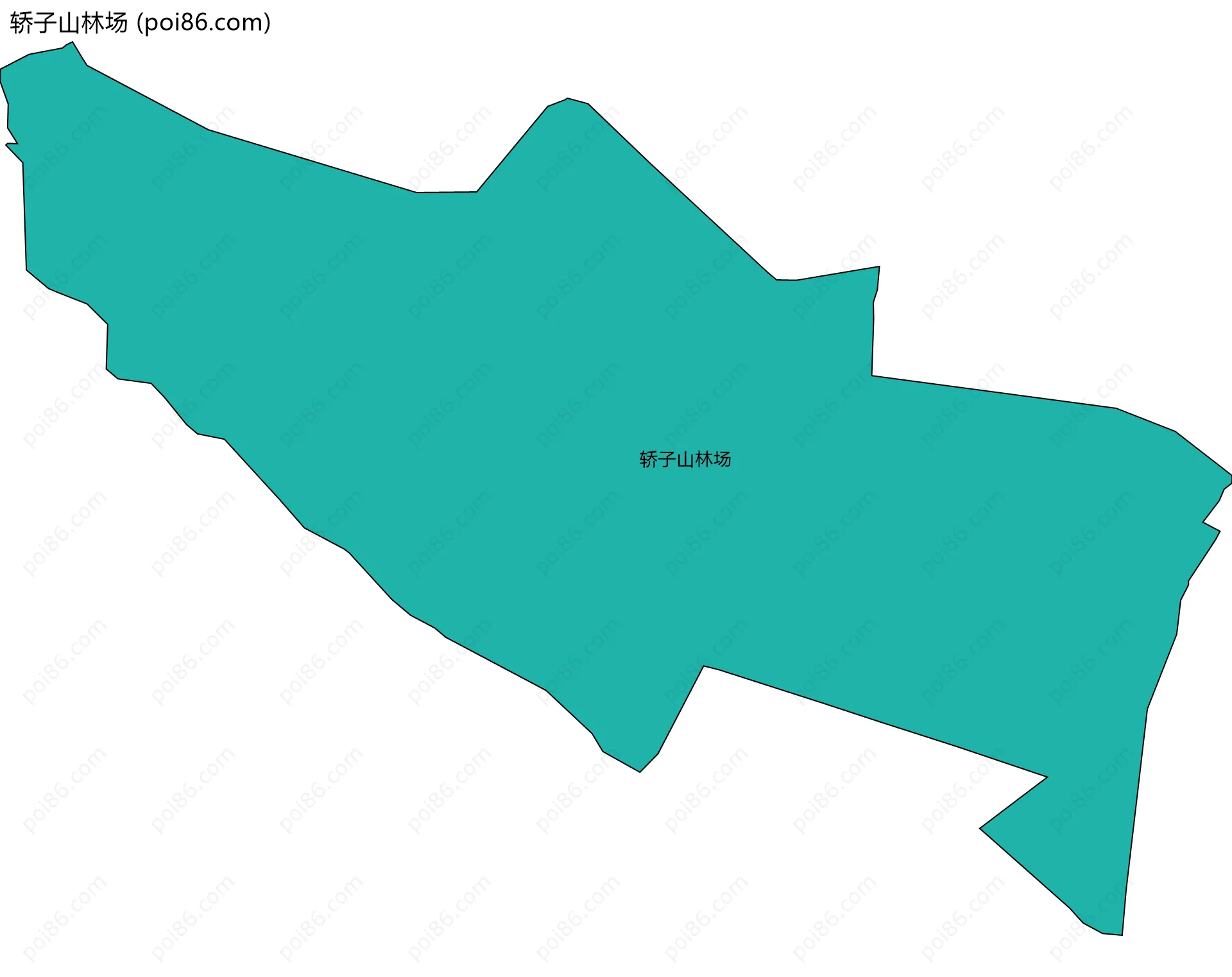 轿子山林场边界地图