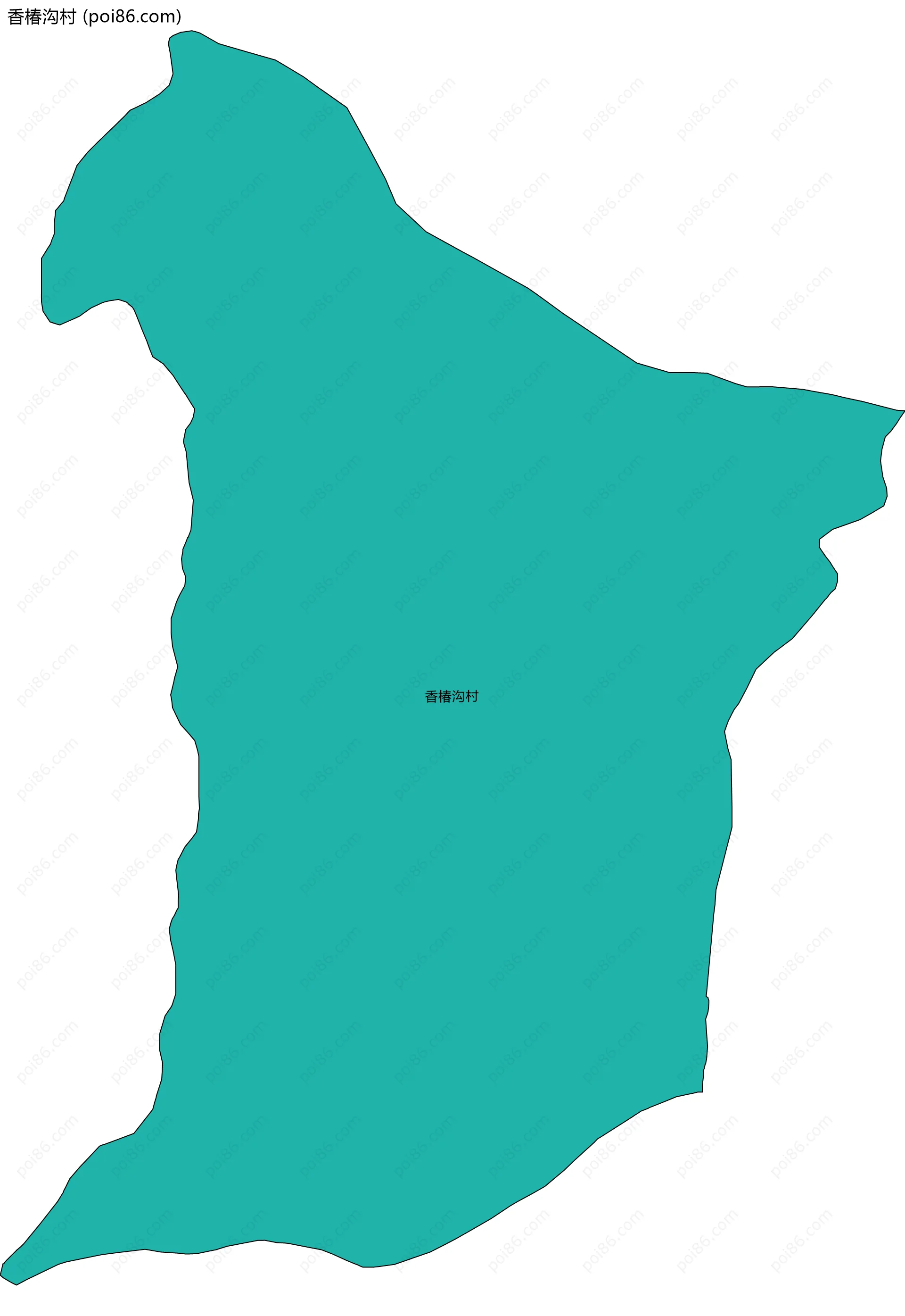 香椿沟村边界地图