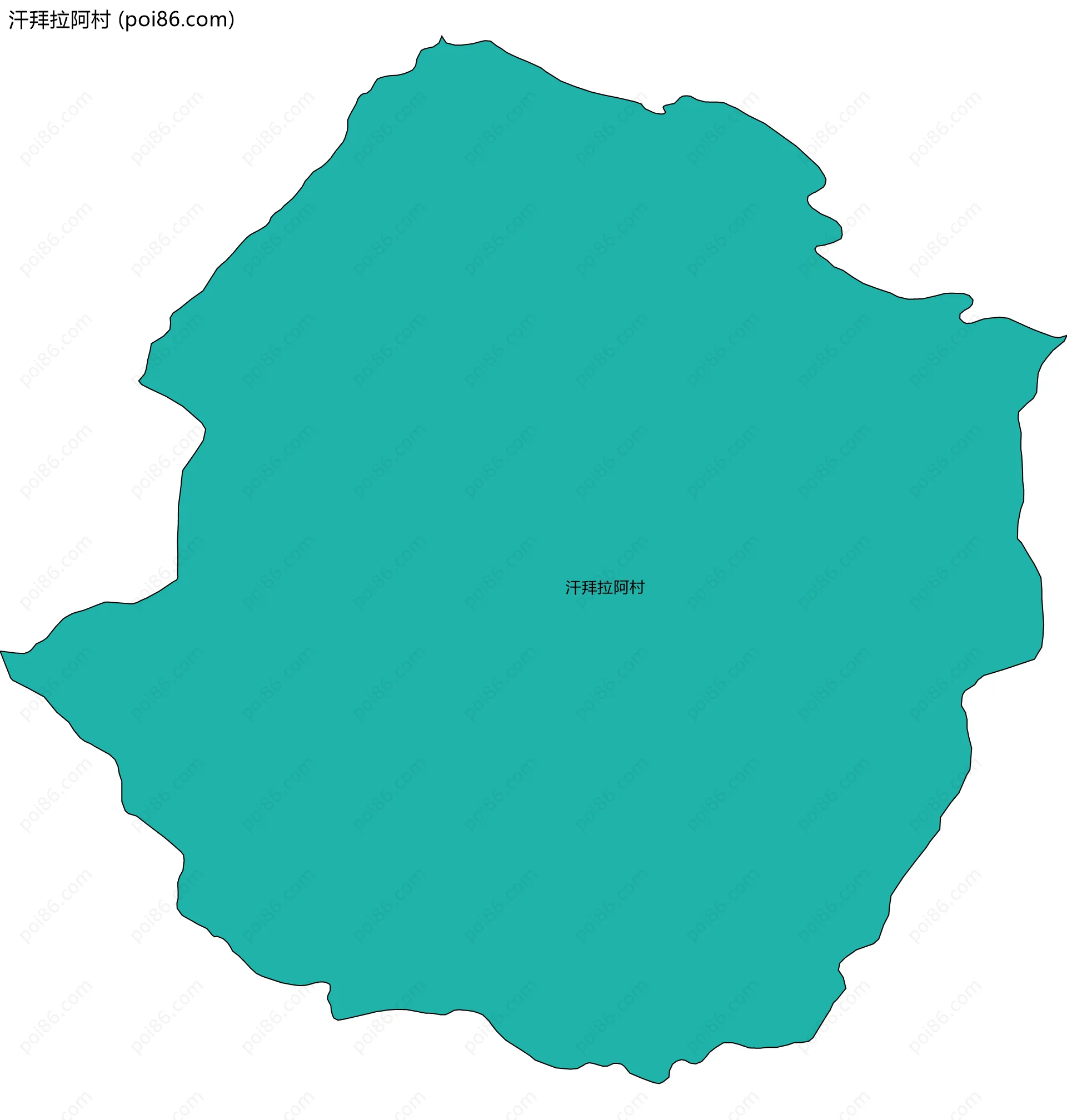 汗拜拉阿村边界地图