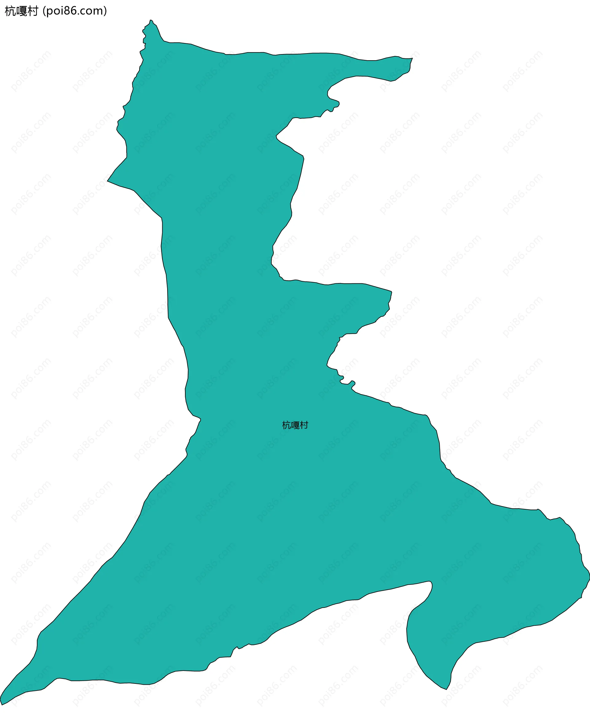 杭嘎村边界地图