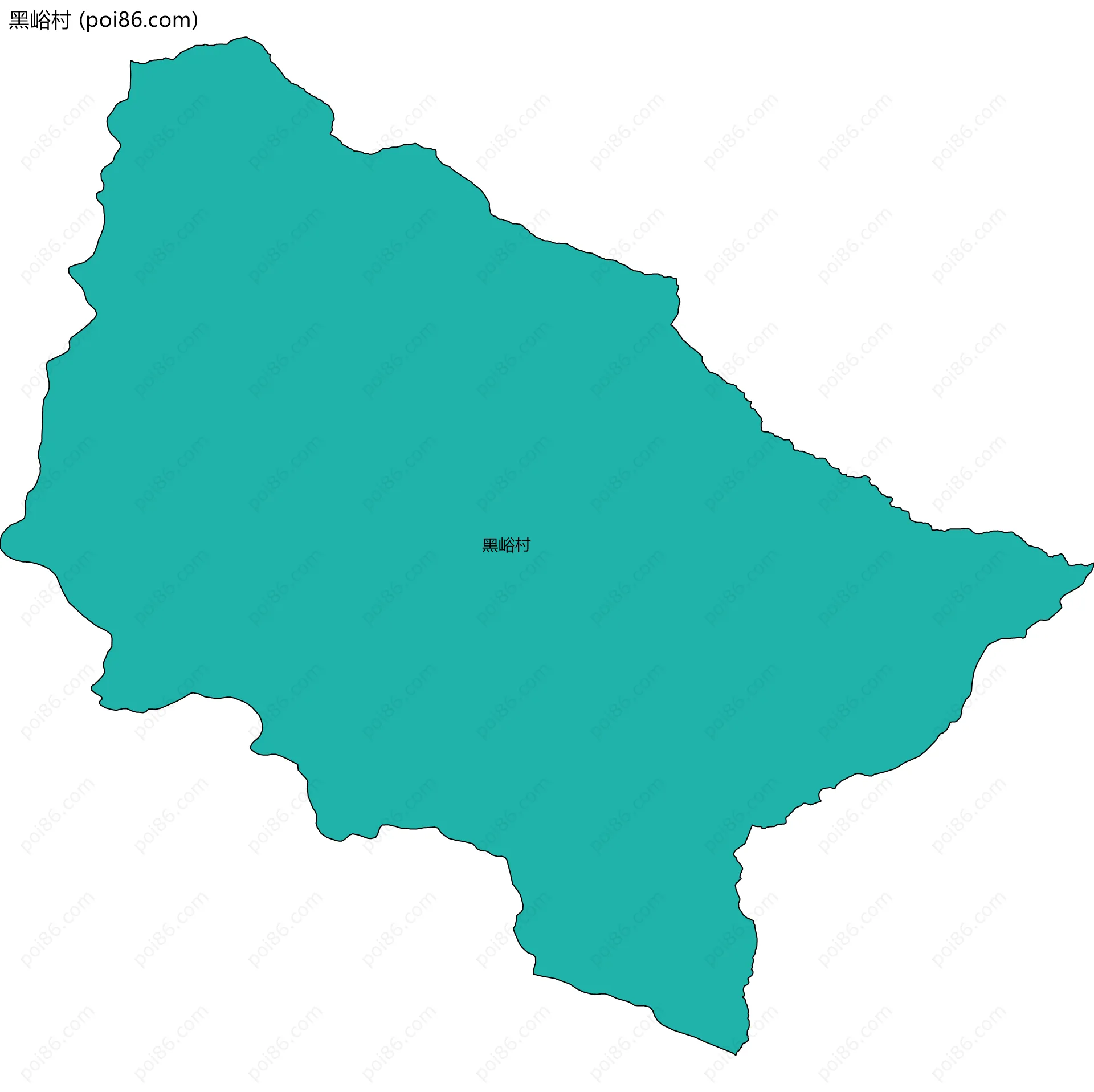 黑峪村边界地图