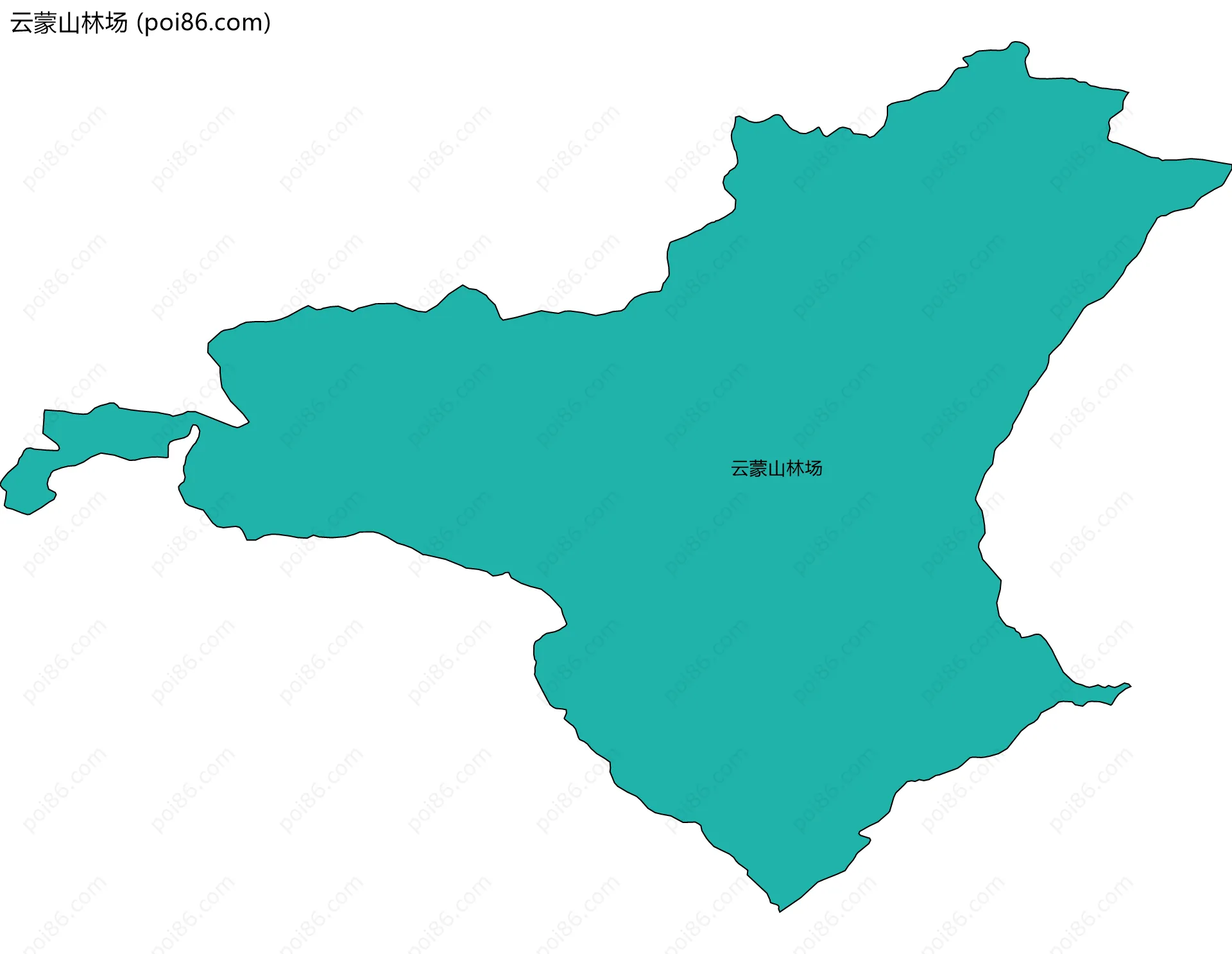 云蒙山林场边界地图