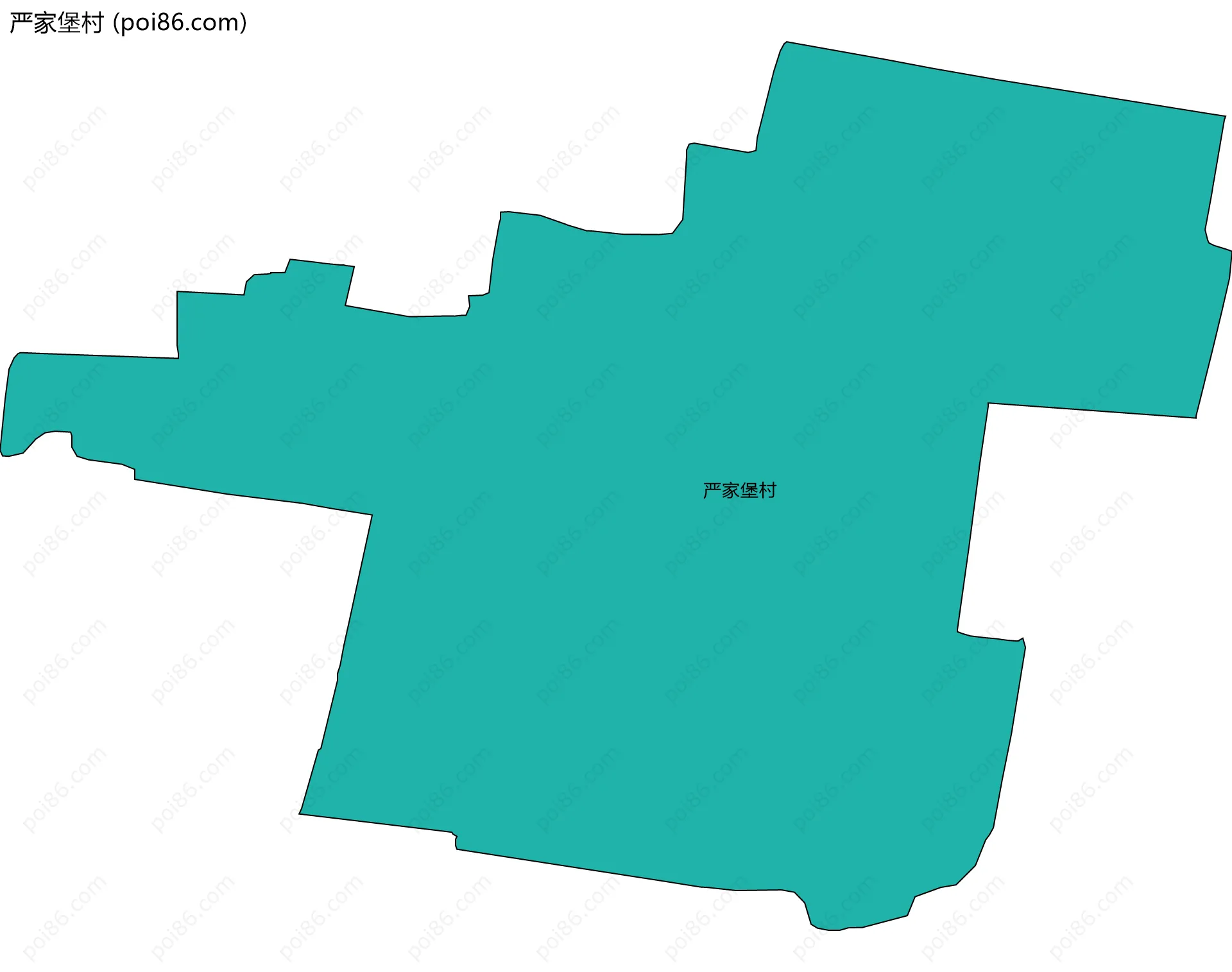 严家堡村边界地图