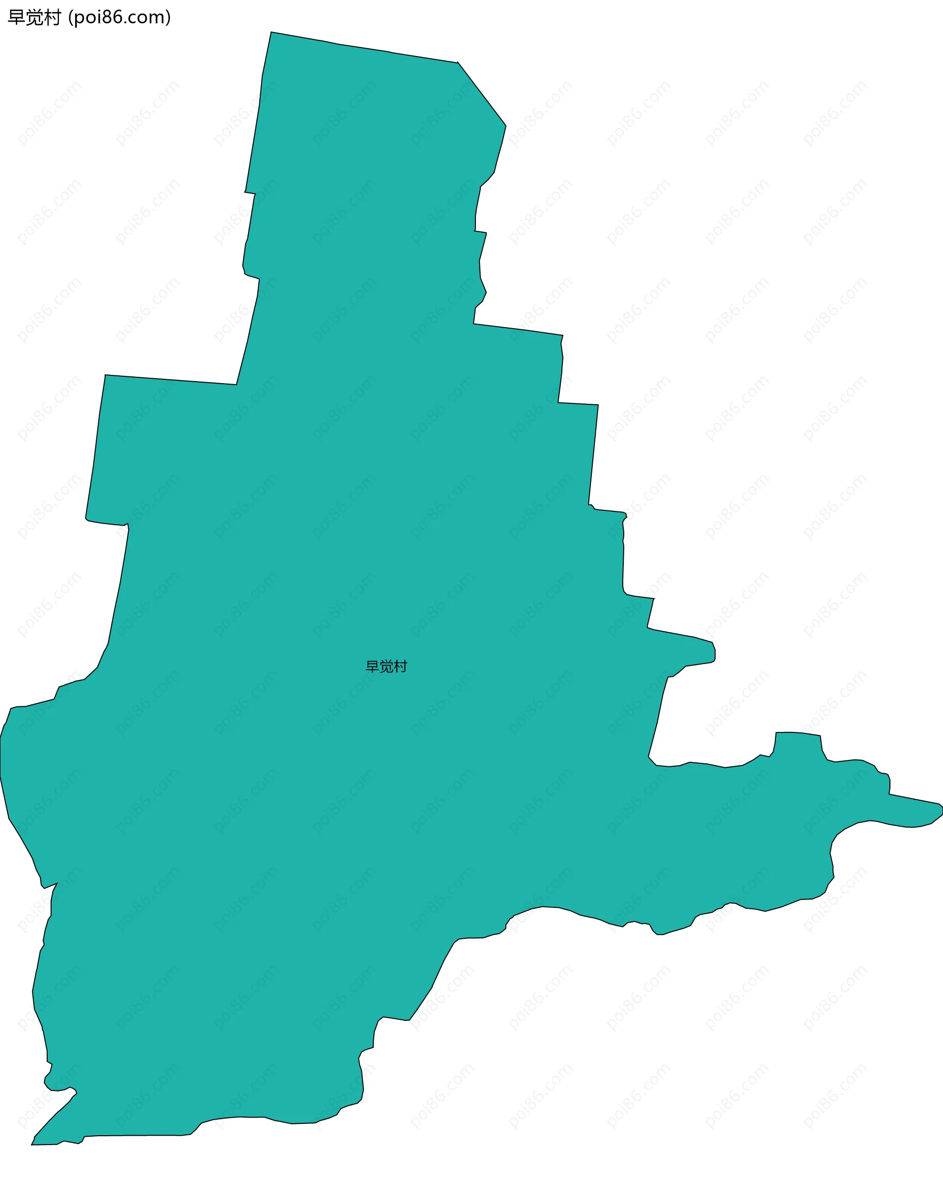 早觉村边界地图