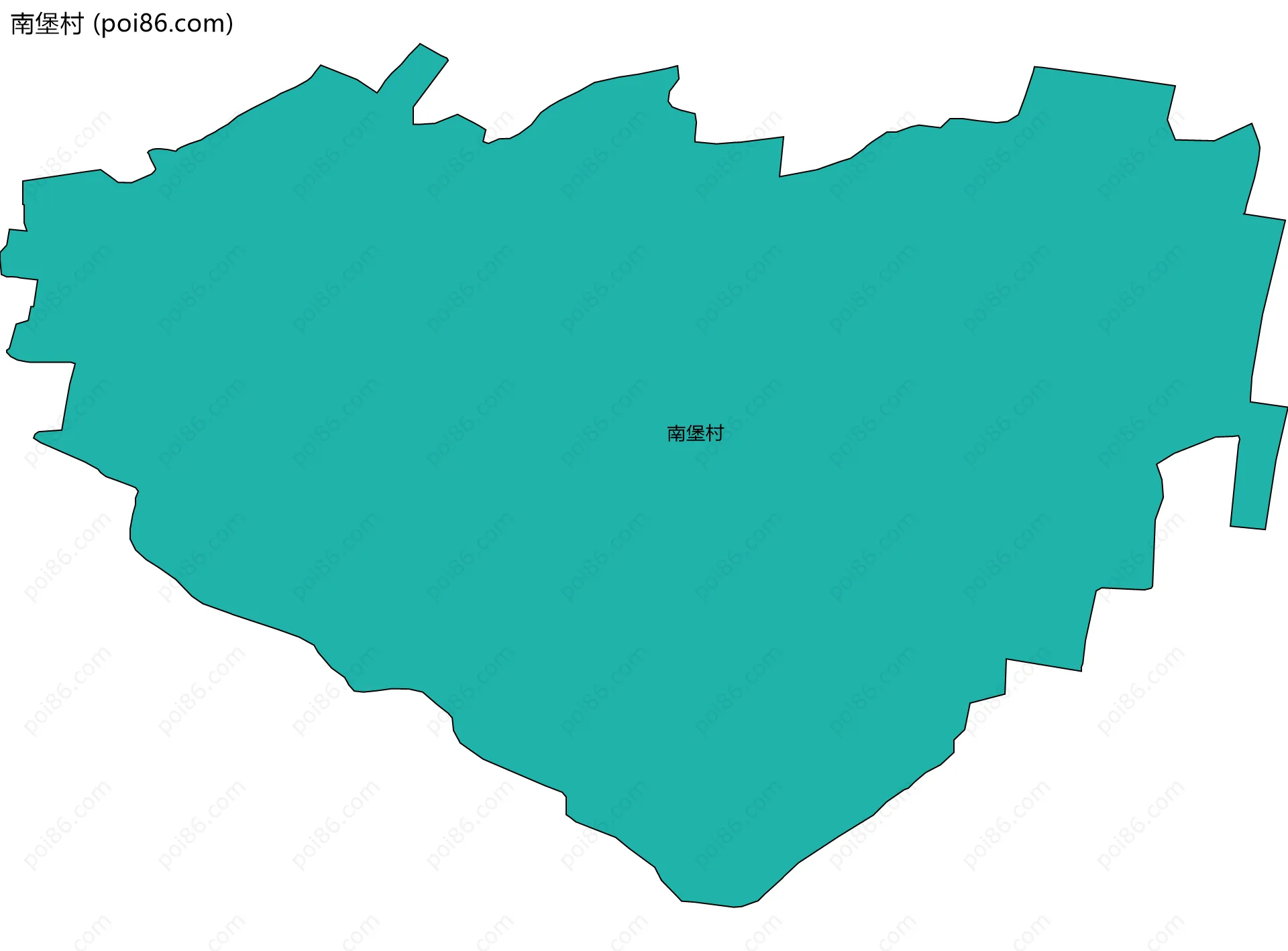 南堡村边界地图