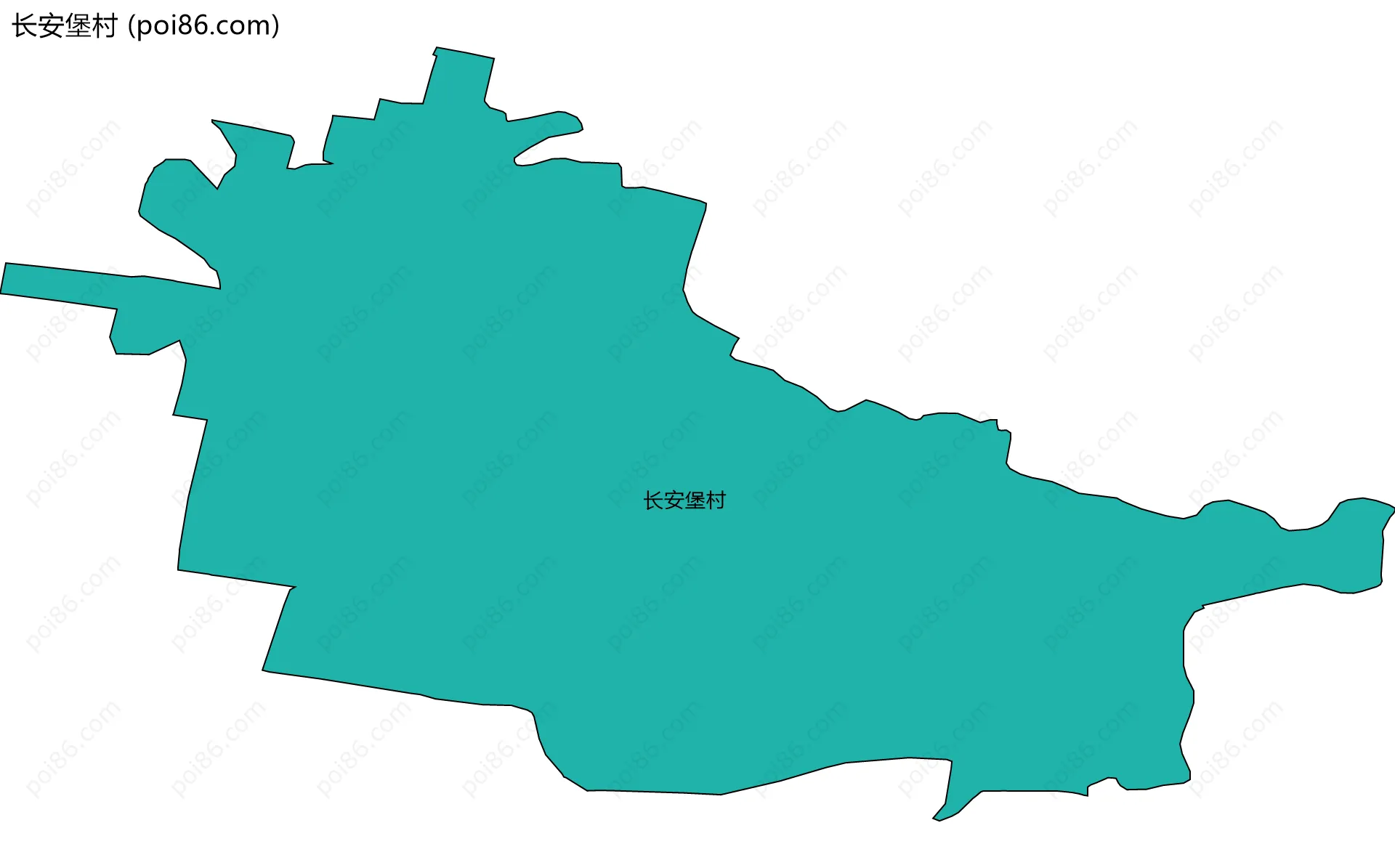 长安堡村边界地图