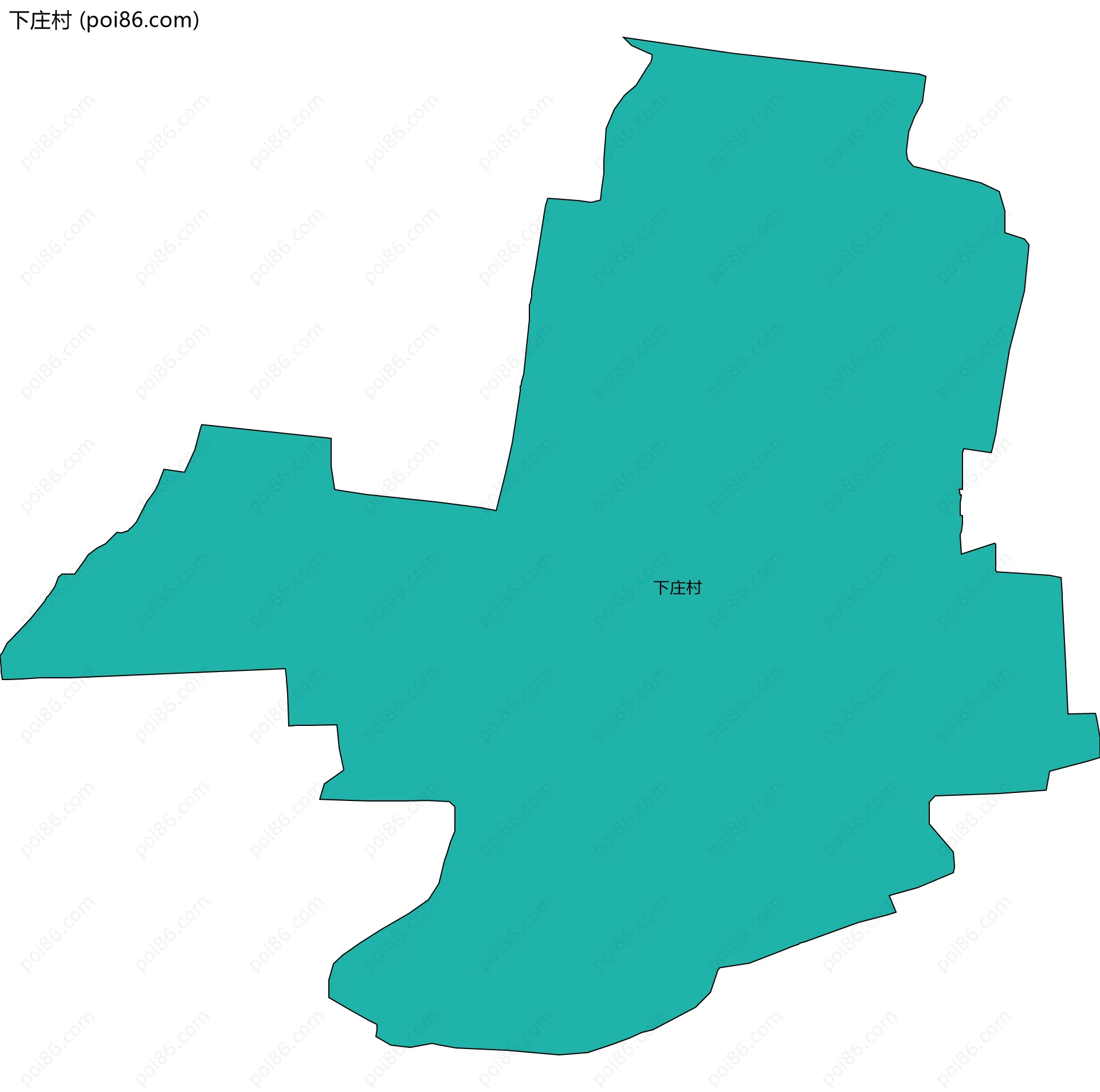 下庄村边界地图