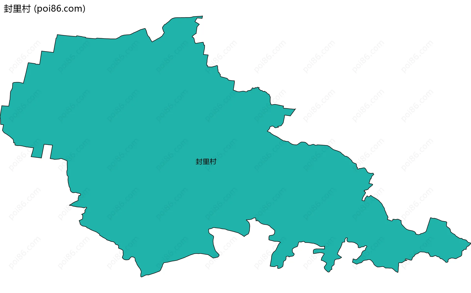封里村边界地图