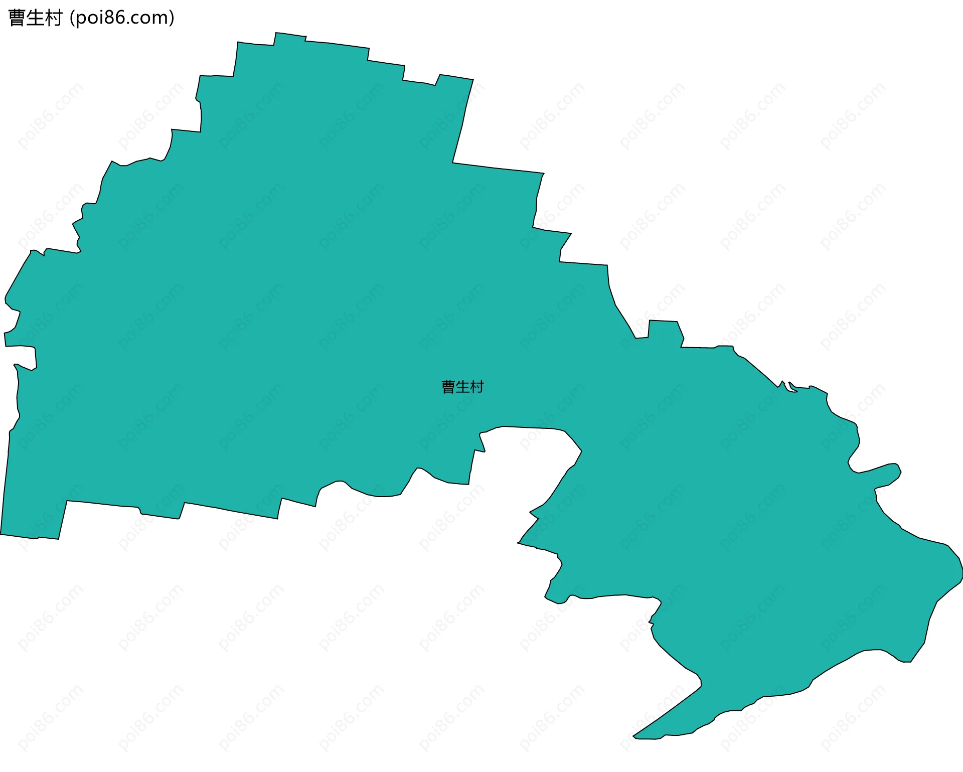 曹生村边界地图