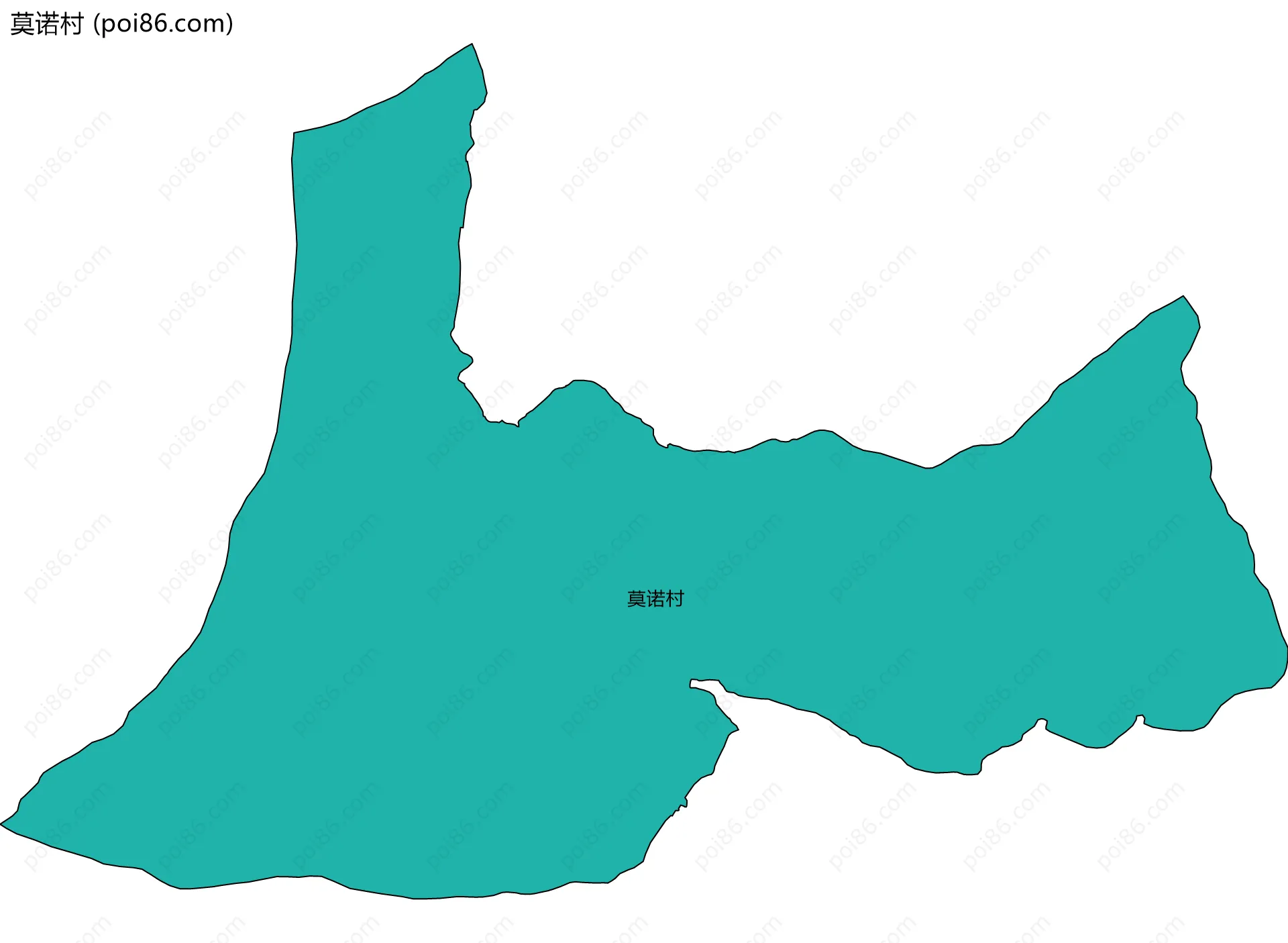 莫诺村边界地图