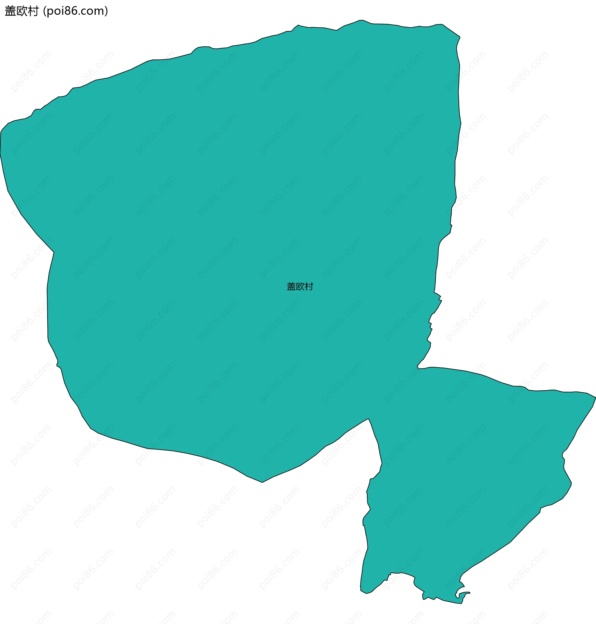 盖欧村边界地图