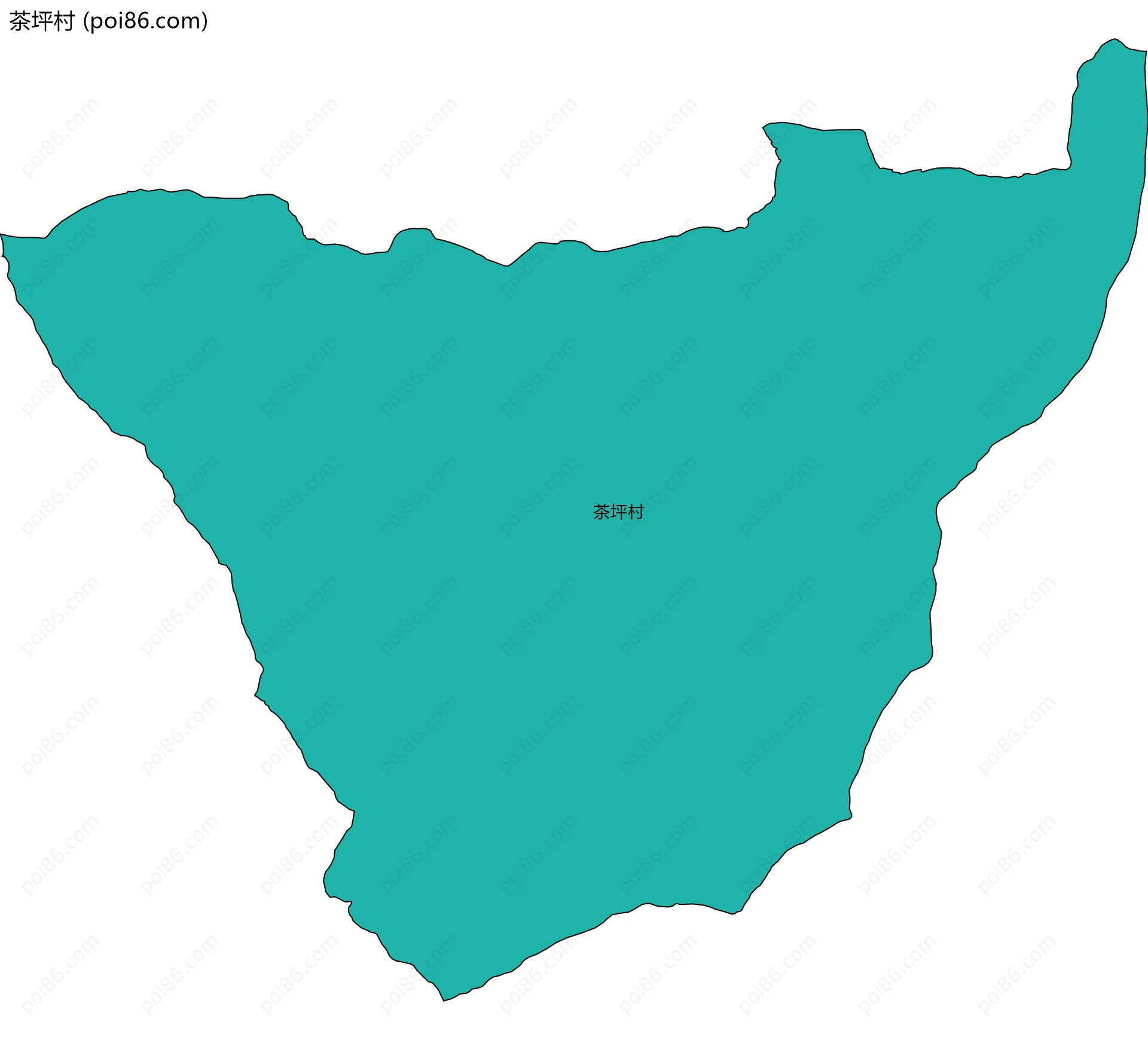 茶坪村边界地图
