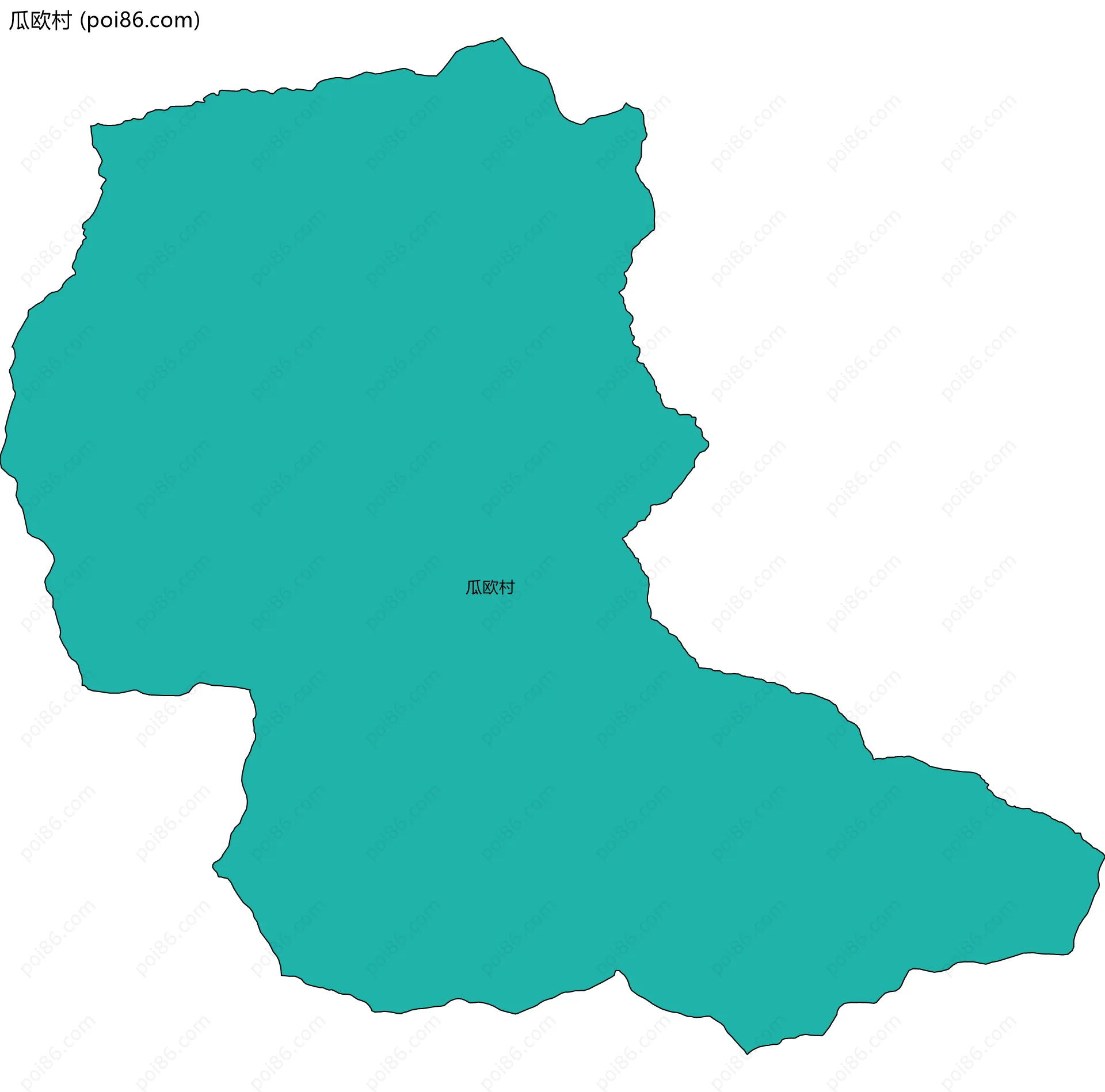 瓜欧村边界地图