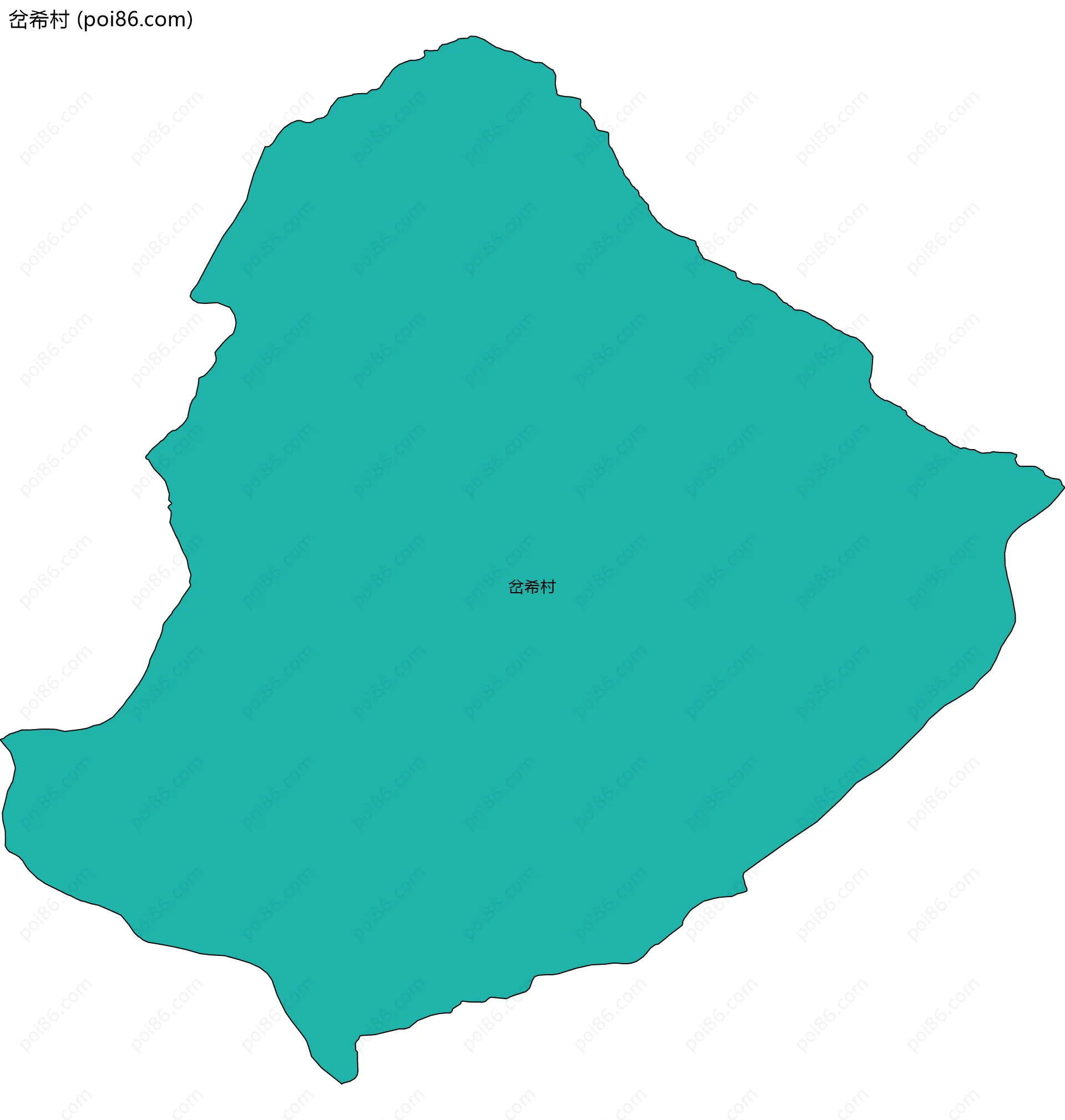 岔希村边界地图