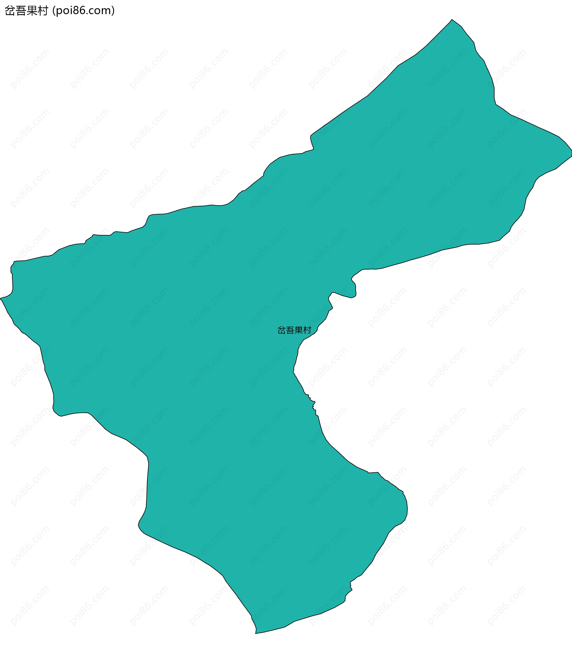 岔吾果村边界地图