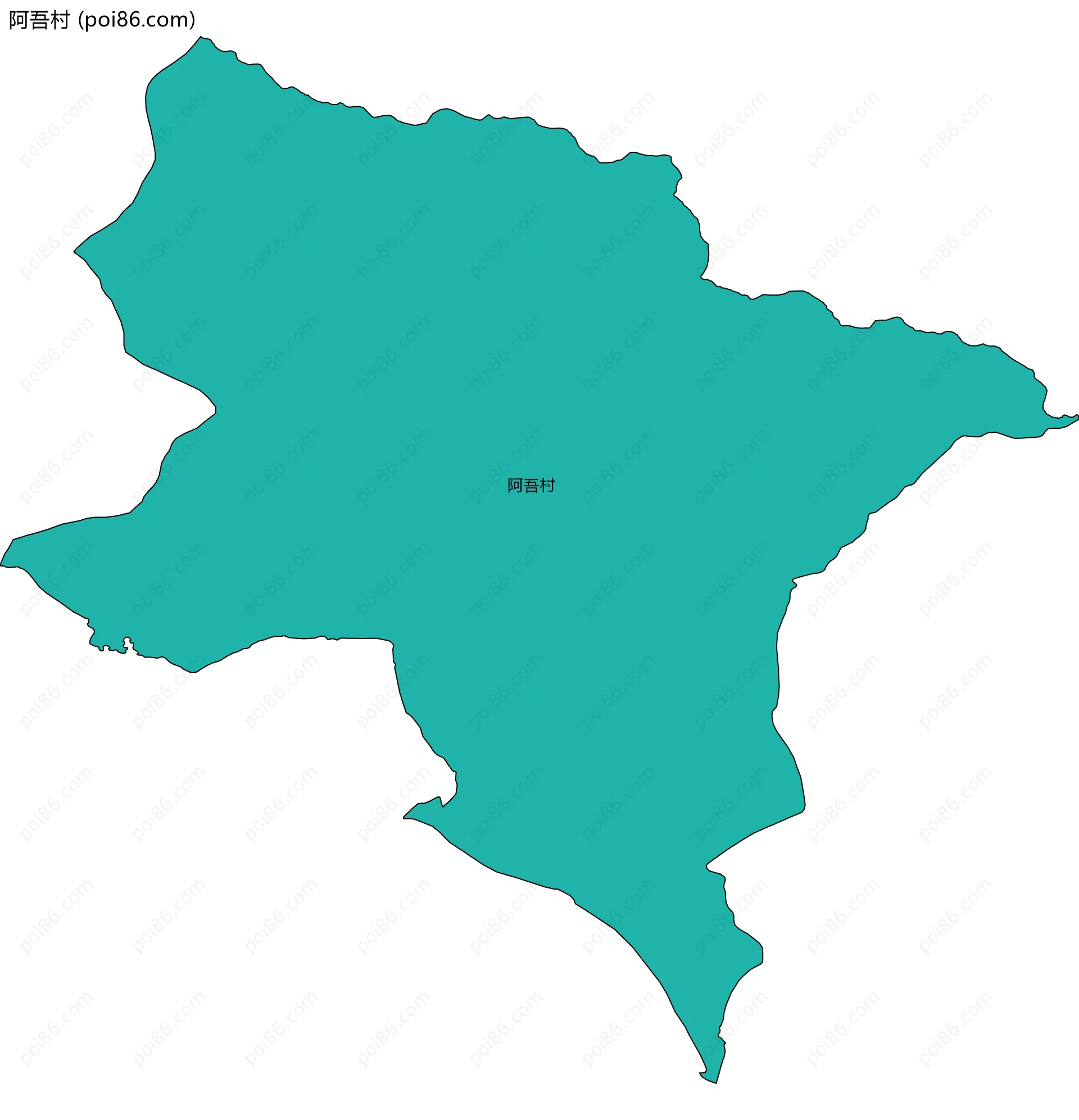 阿吾村边界地图